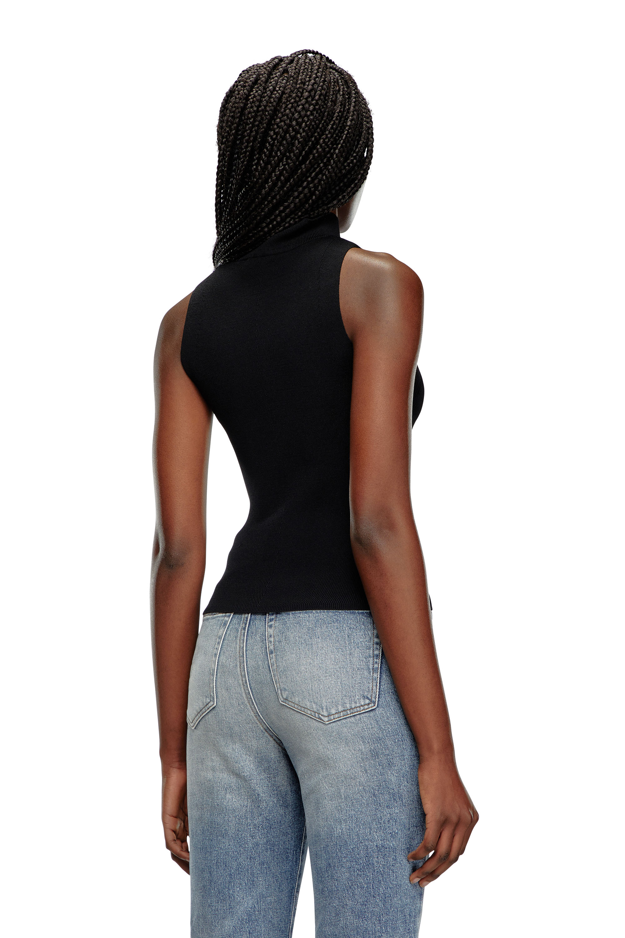 Diesel - M-ONERVAX-TOP, Female's ニット in ブラック/グレー - 4