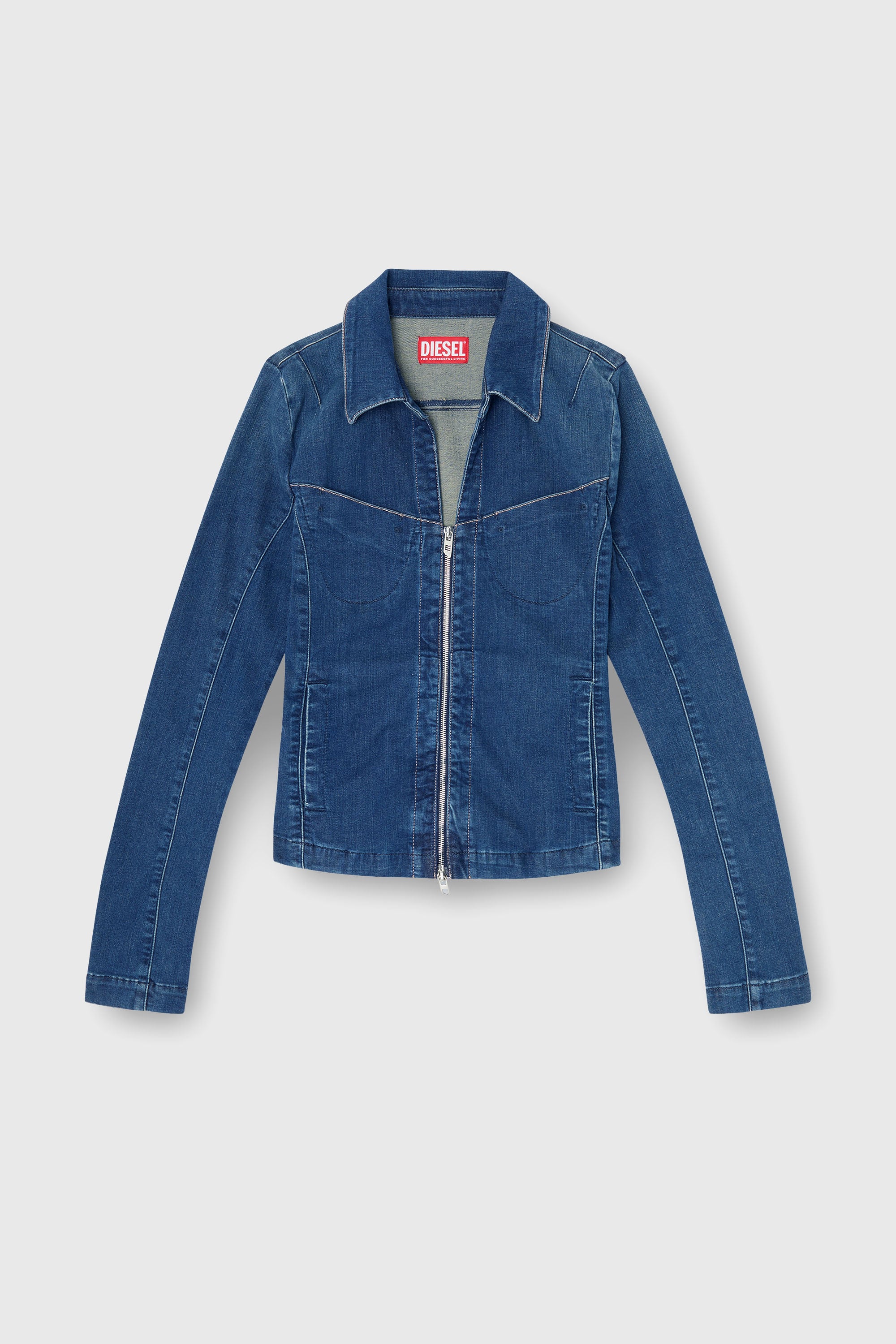Diesel - DE-QUINOR-S1, Female's デニムシャツ in ミディアムブルー - 2