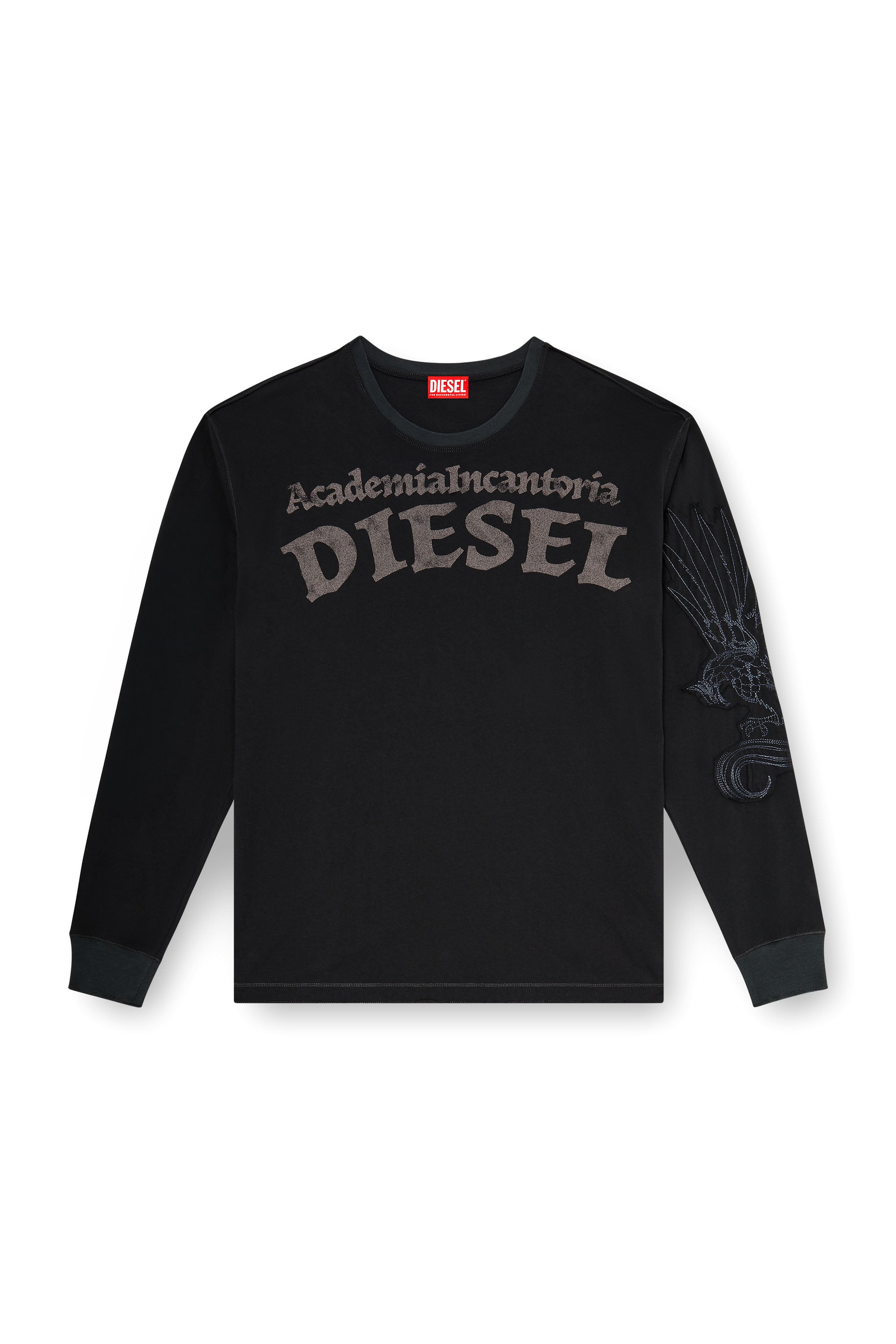 Diesel - T-NORM-LS-AA3, Male's 長袖Tシャツ in ブラック - 3