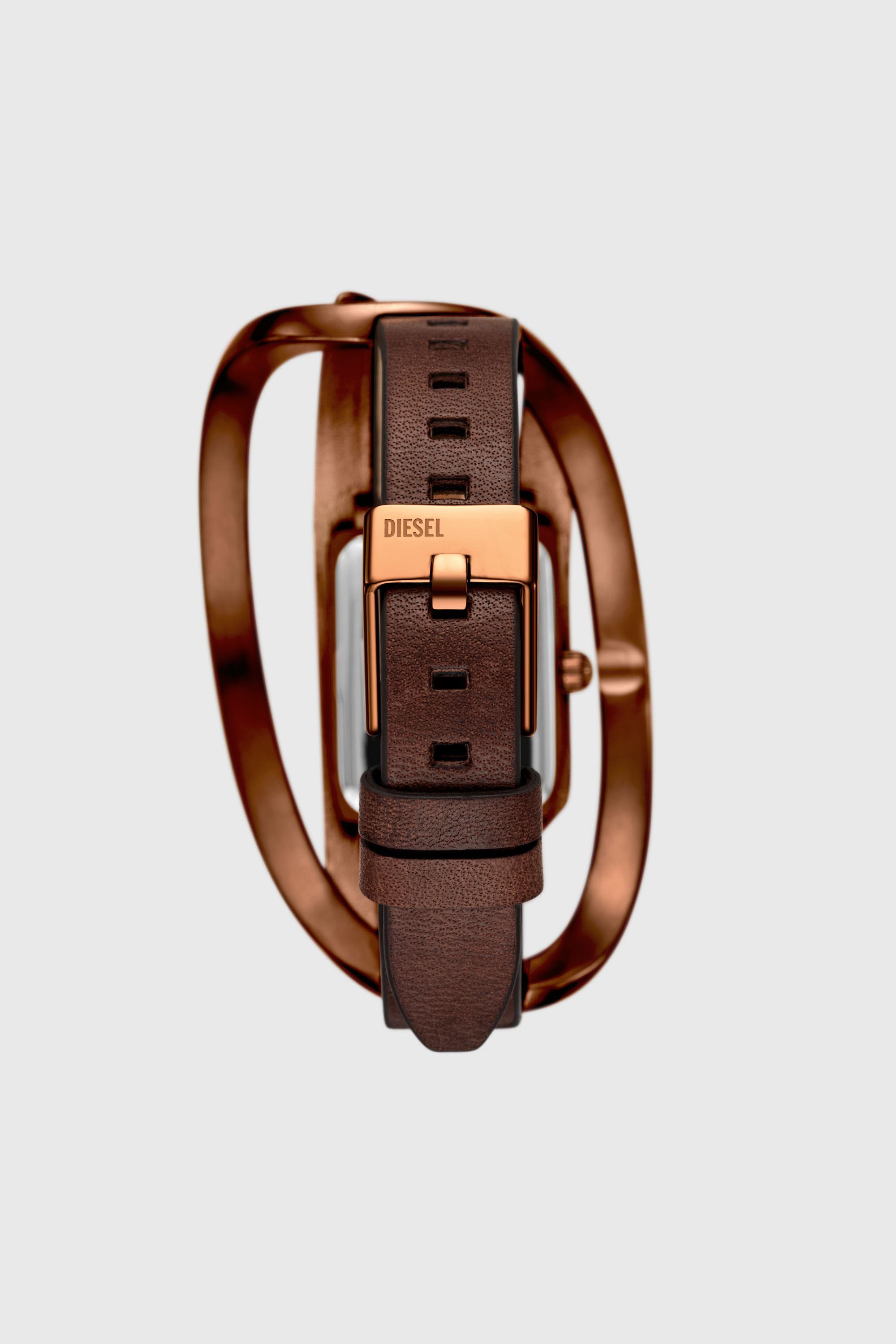 Diesel - DZ5630 WATCH, Female's Wrap-D brown leather watch in ブロンズ - 2