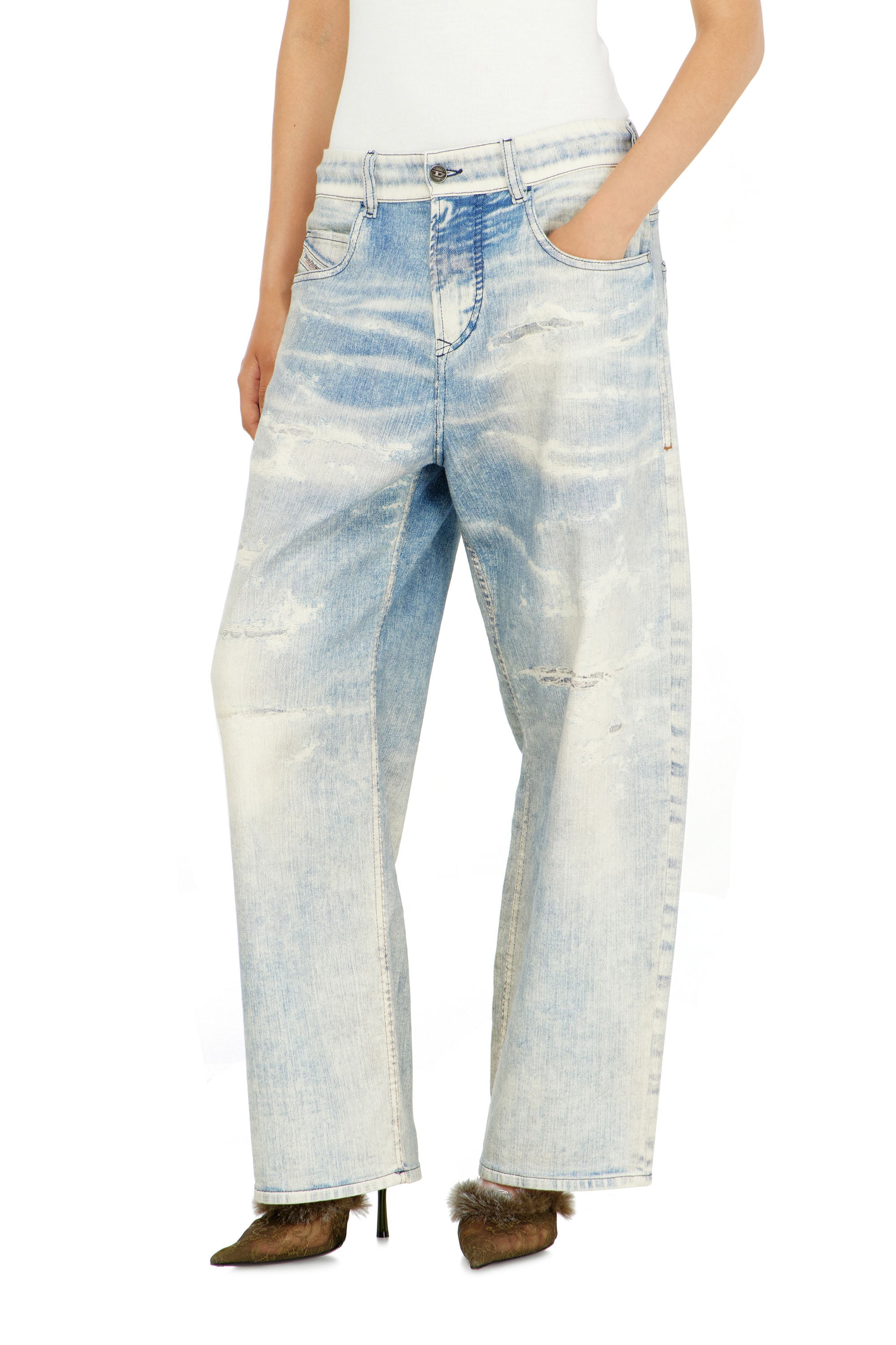 Diesel - Unisex's Relaxed 2097 D-Enim-M Joggjeans&reg; 068XM, ライトブルー - 1