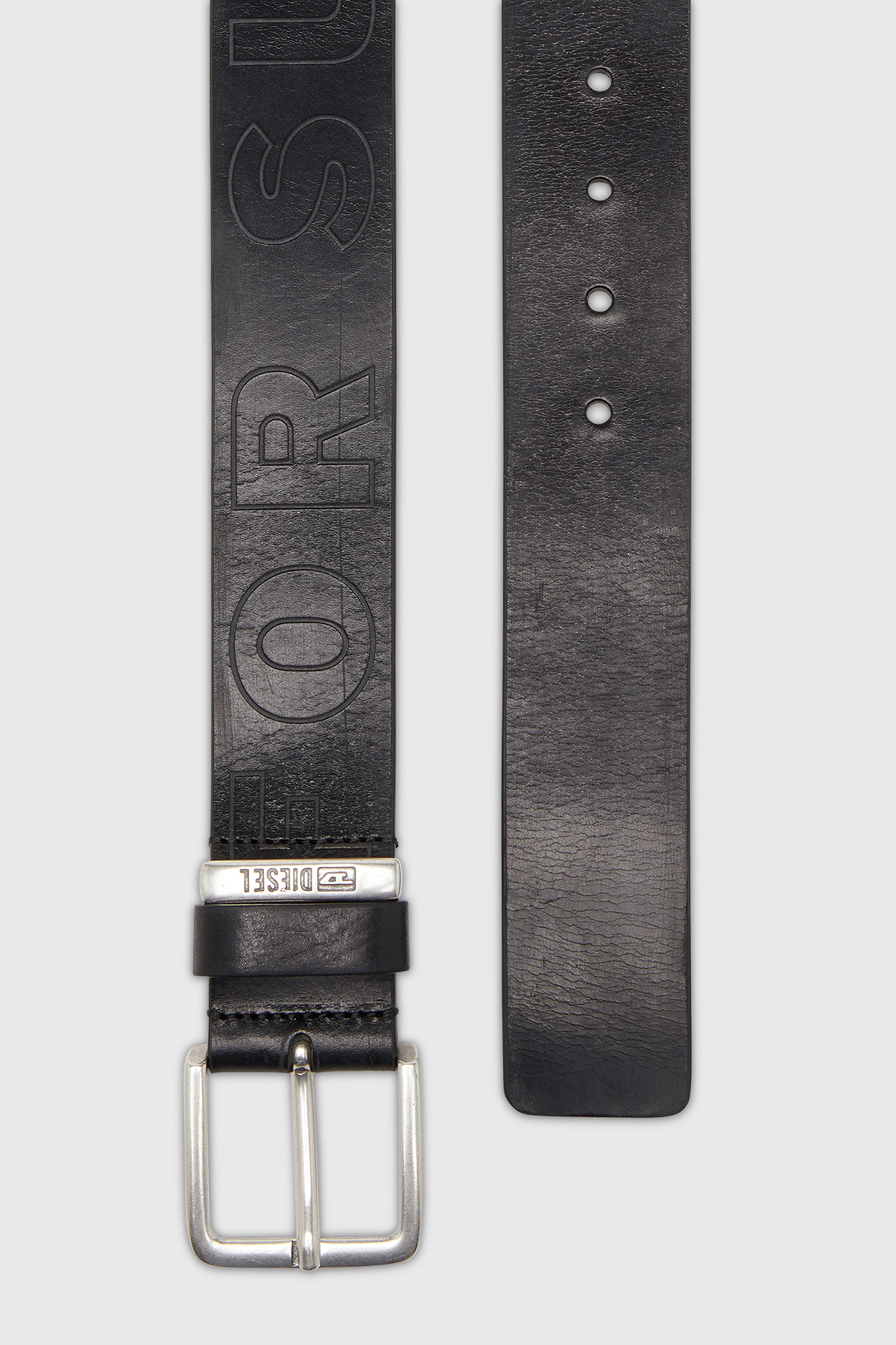 Diesel - B-FSL-OUTLINE, Male's レザーベルト in ブラック - 2