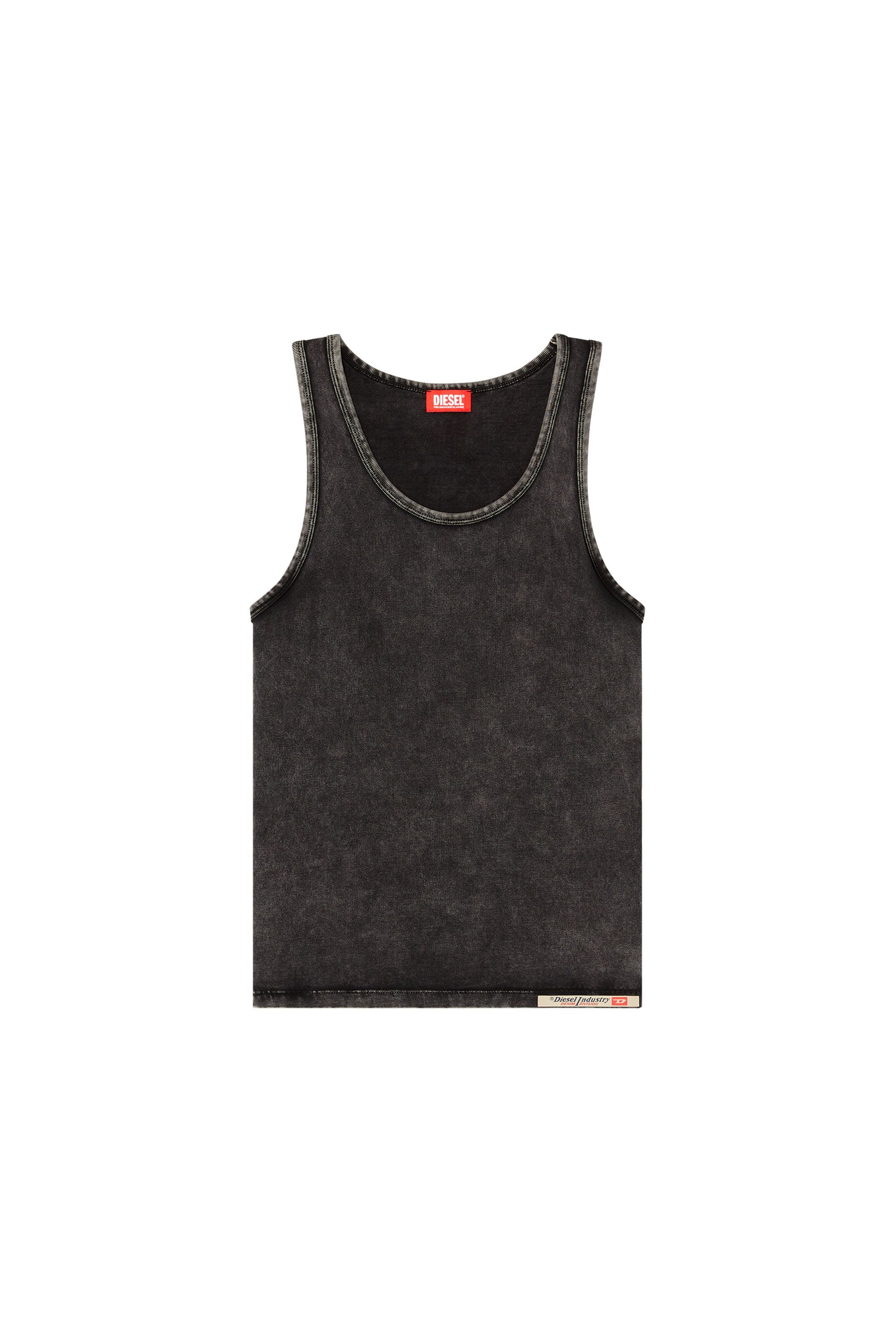Diesel - WALTY-DNM, Male's Denim-effect tank top in ブラック - 4