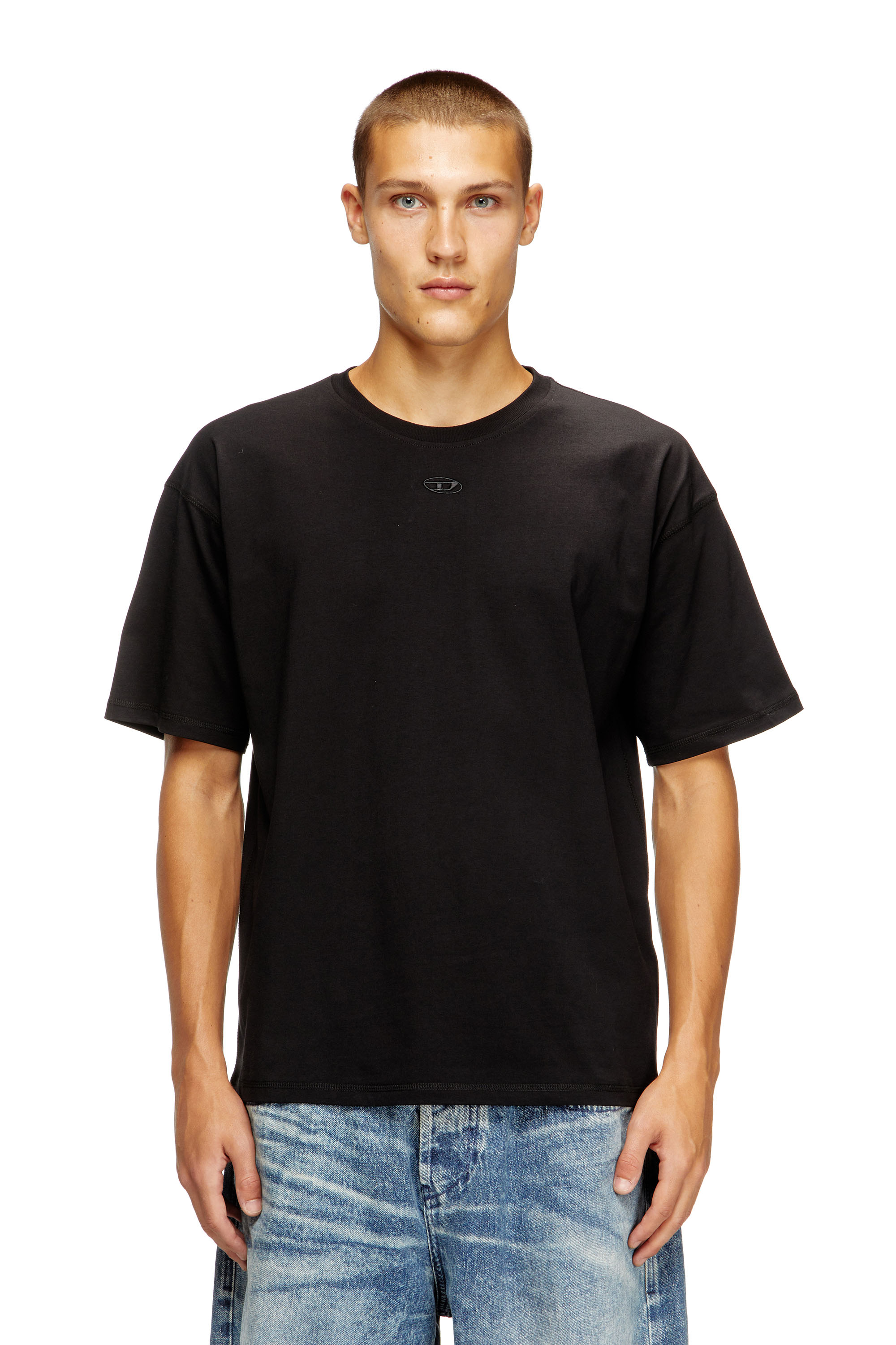 Diesel - T-LUCIEN-IHBI, Male's Tシャツ in ブラック - 3