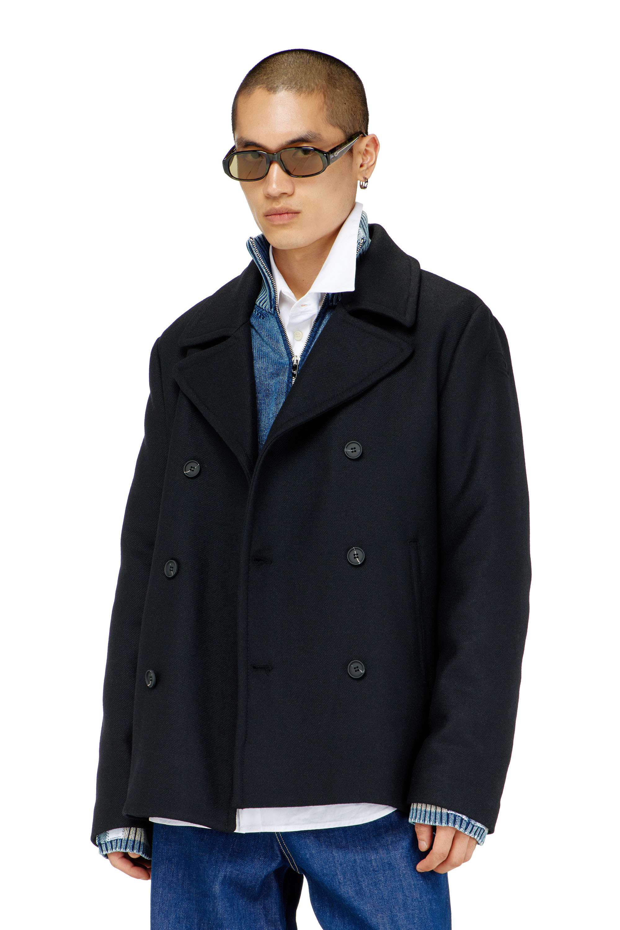 Diesel - W-HALEY-WRD, Male's ピーコート in ブラック - 1