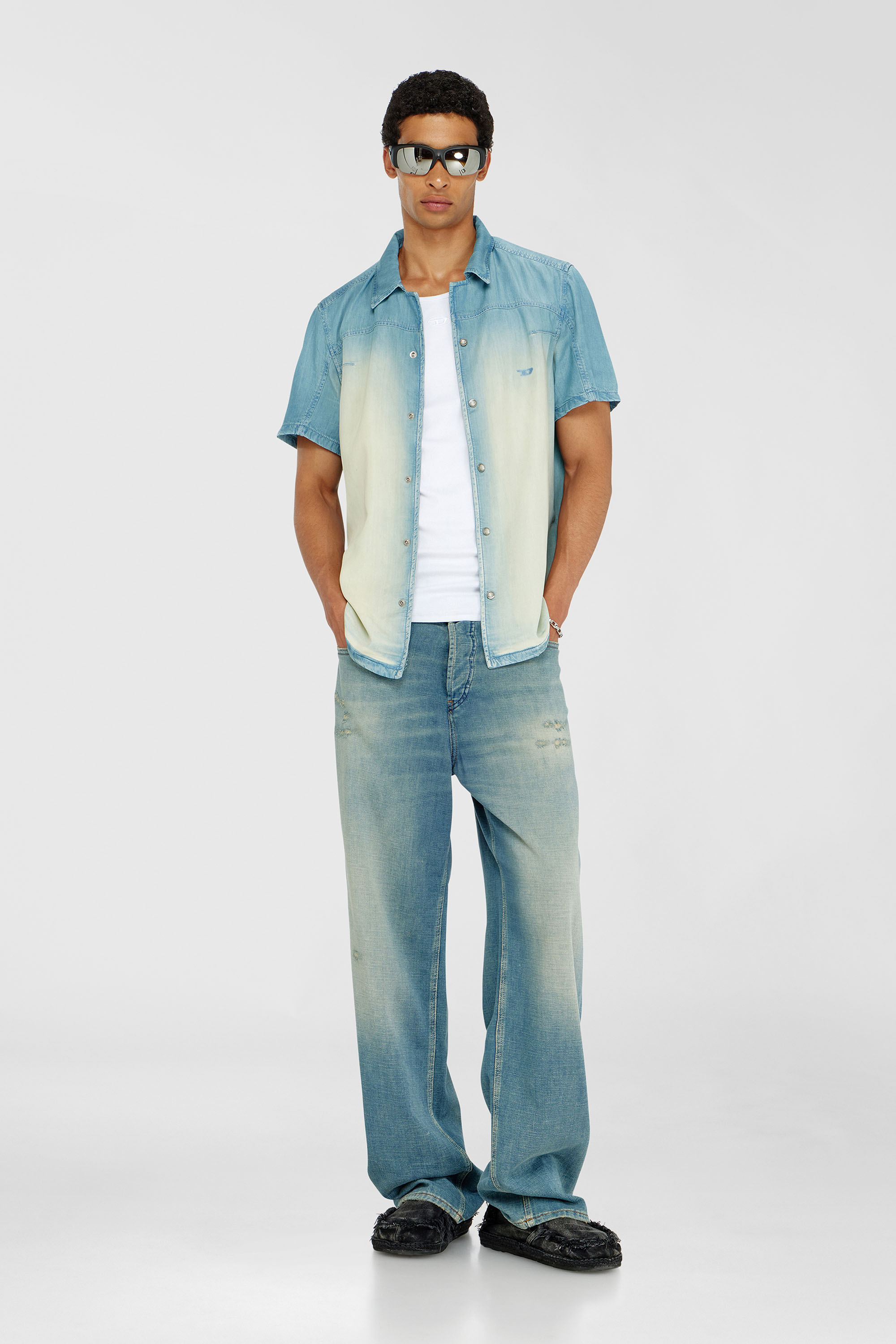 Diesel - D-CLARIVO-S, Male's デニムシャツ in ライトブルー - 1