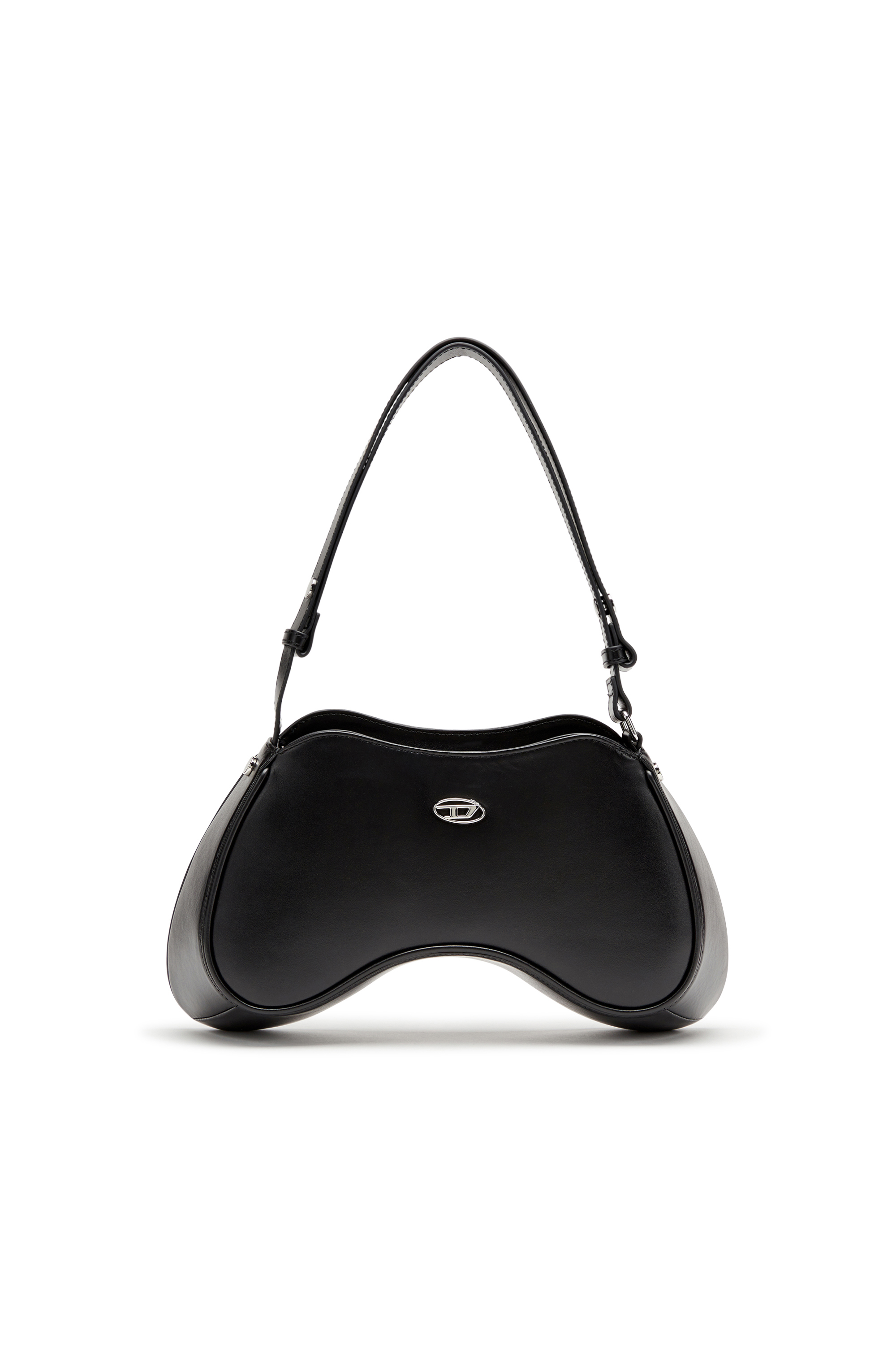 Diesel - PLAY SHOULDER, Female's Play-Semi gloss leather shoulder bag in ブラック - 1