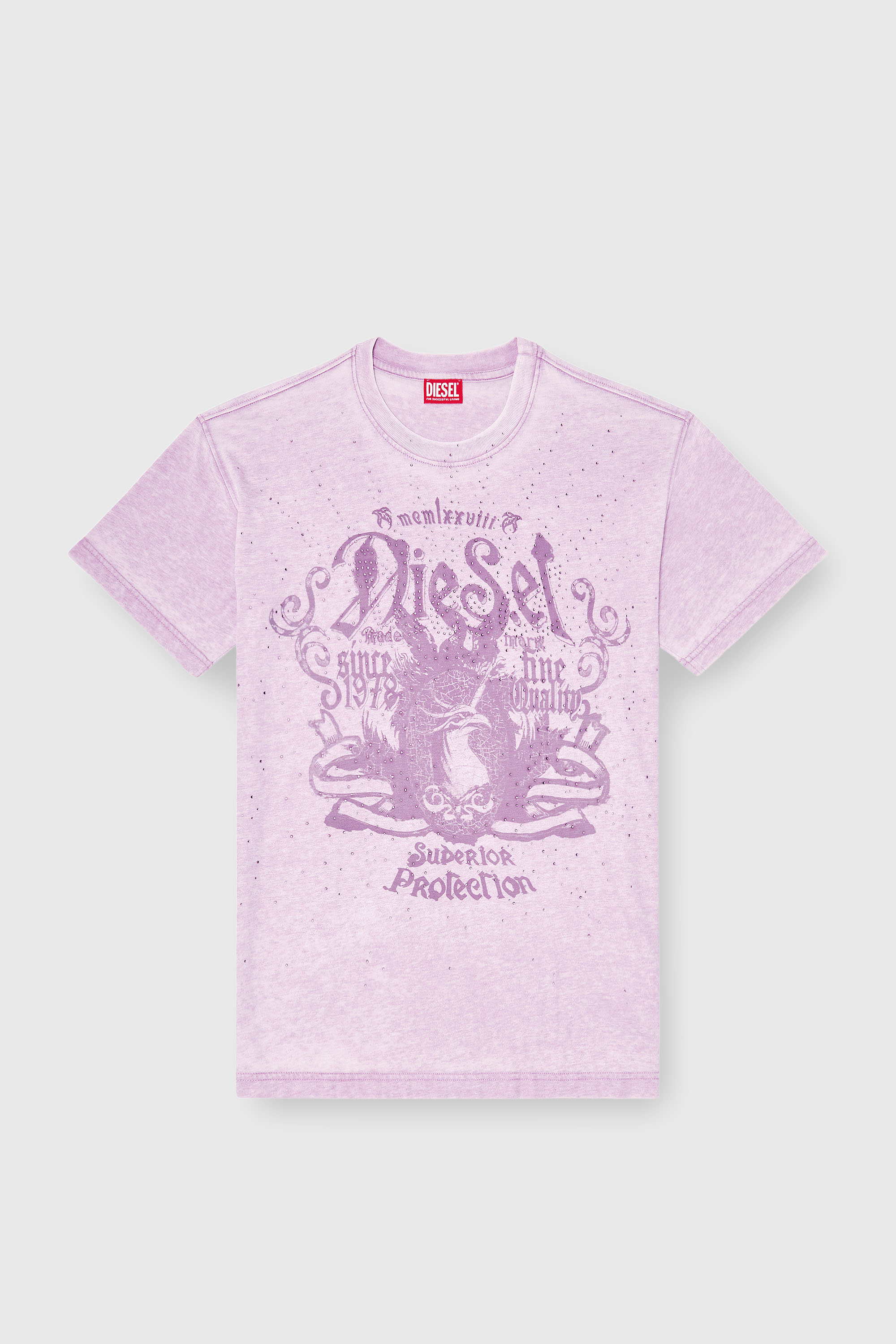 Diesel - T-NORM-AA8, Male's Tシャツ in ライラック - 2