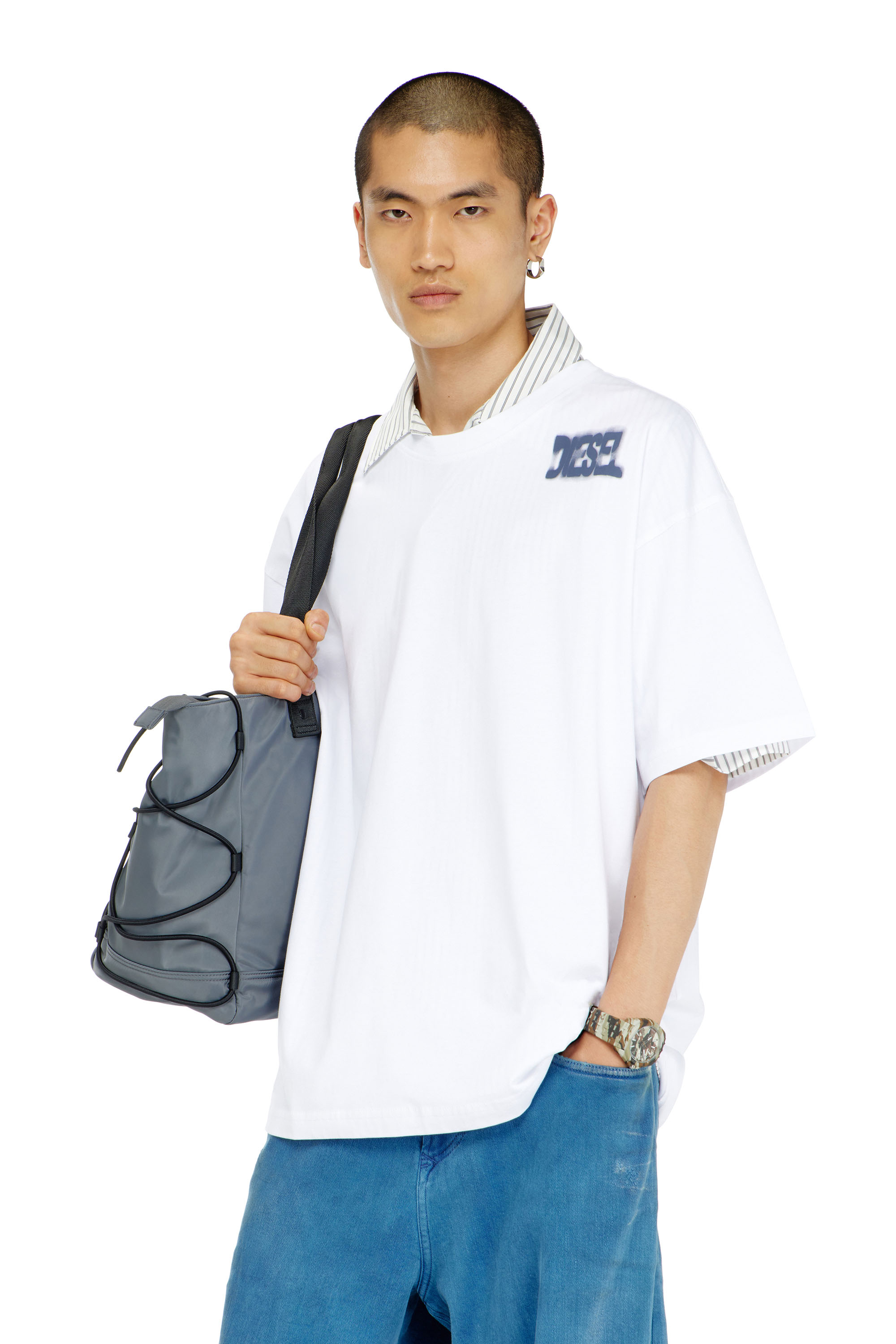 Diesel - T-BOXT-AA19, Male's Tシャツ in ホワイト - 1
