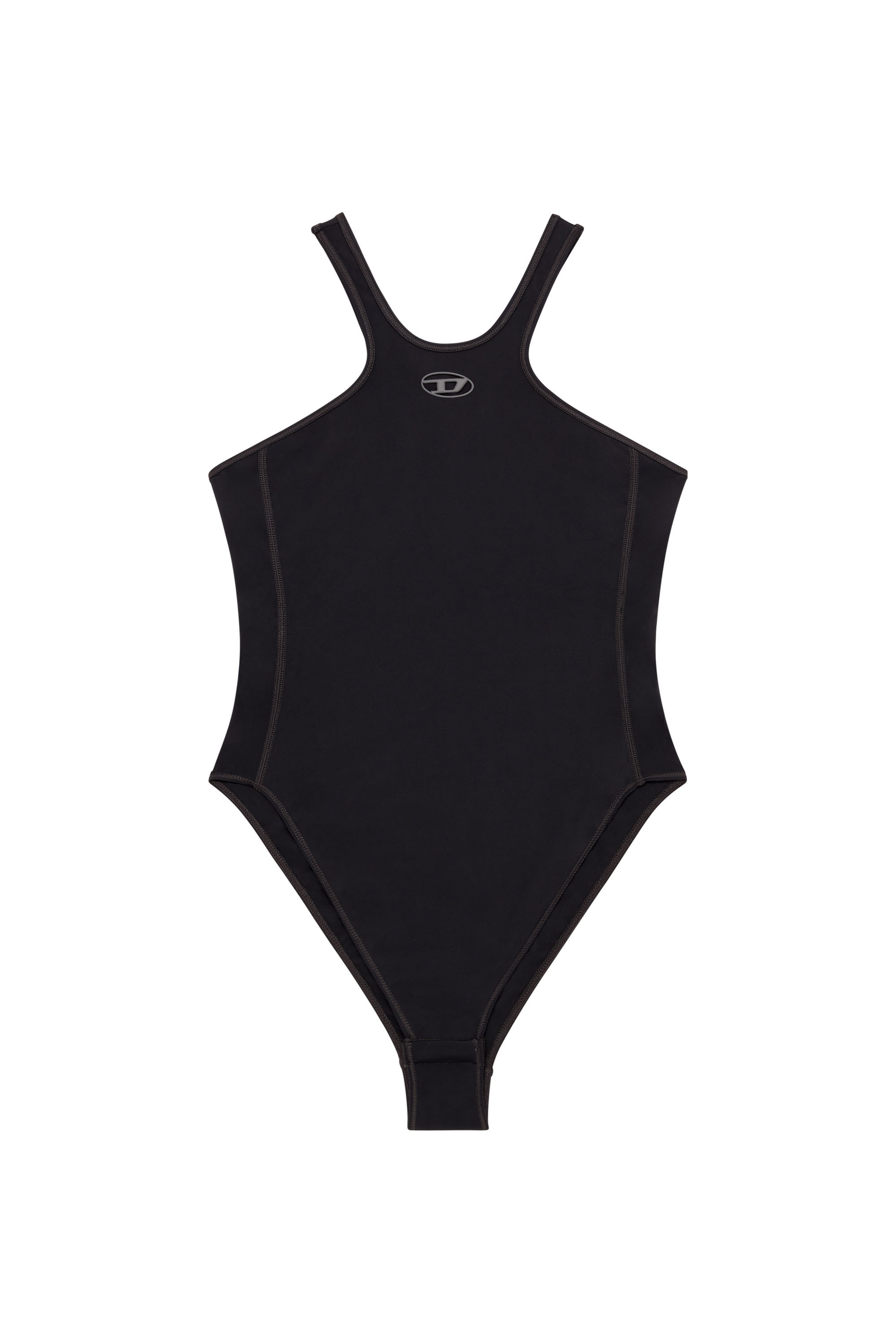 Diesel - CHRISTIE-UTLT, Female's Stretch bodysuit with Oval D detail in ブラック - 4
