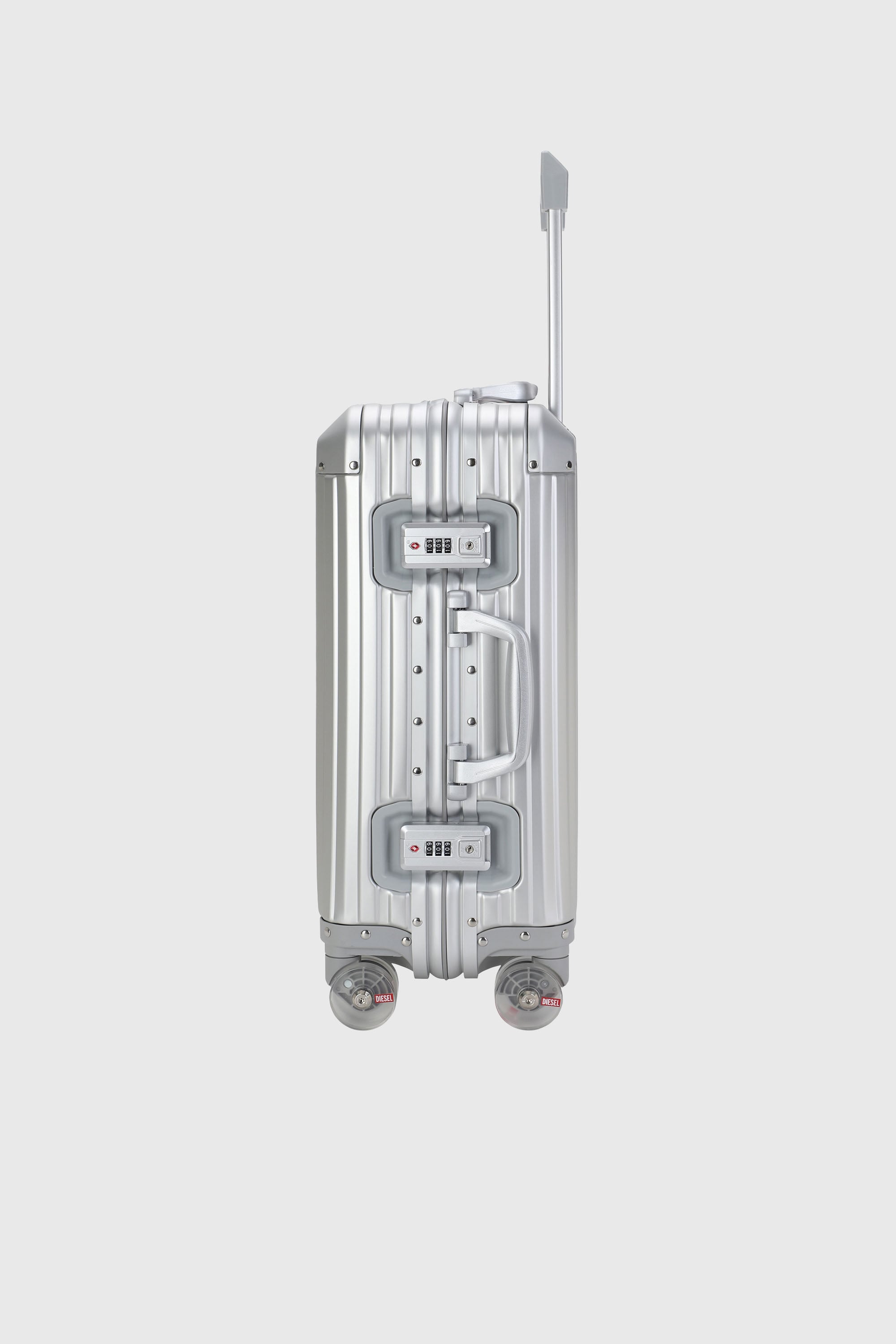 Diesel - DIESEL ALUMINUM TROLLEY- DSL002, Unisex's Aluminum suitcase size S in シルバー - 3