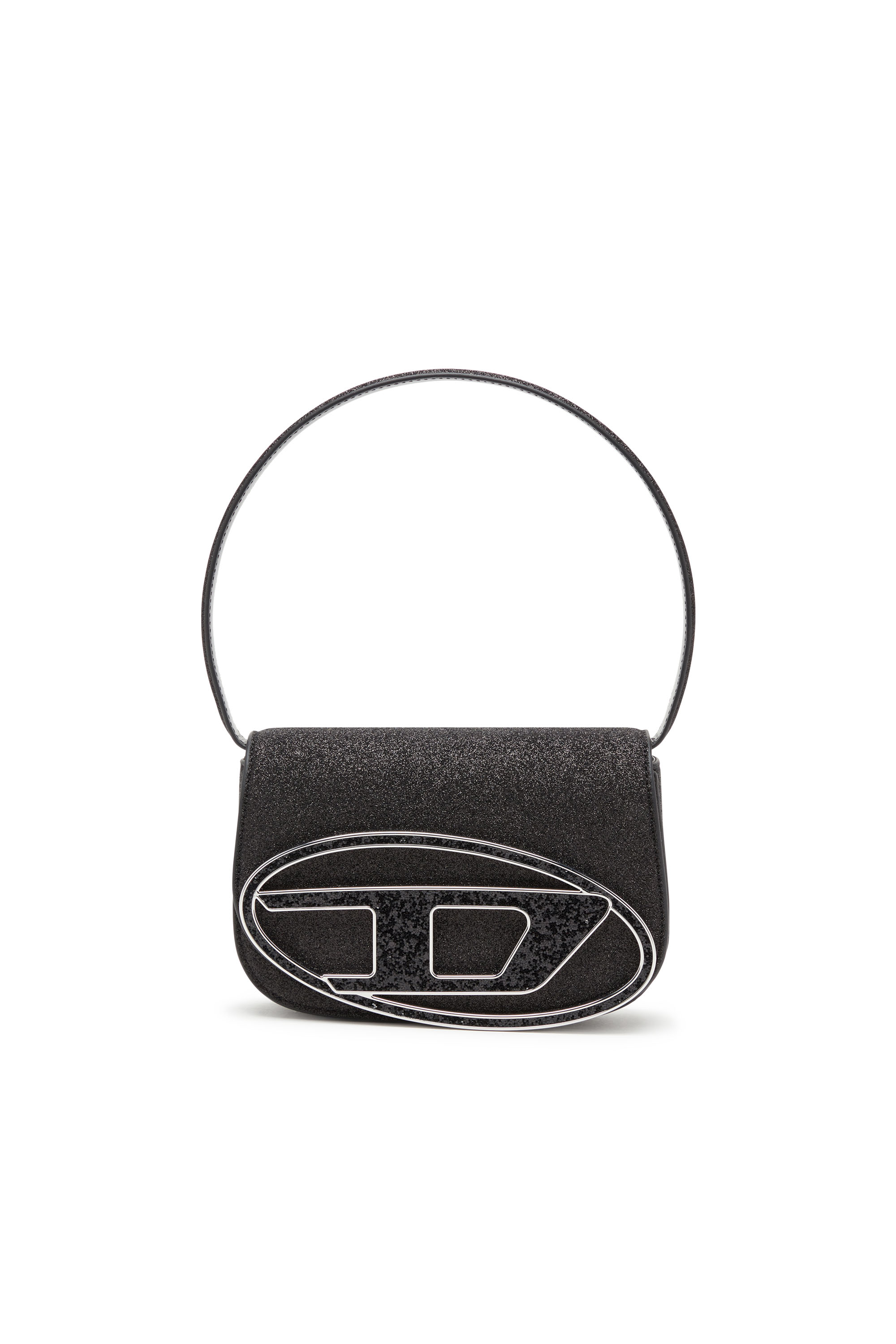 Diesel - 1DR, Female's 1DR-Iconic shoulder bag in glitter fabric in ブラック - 2