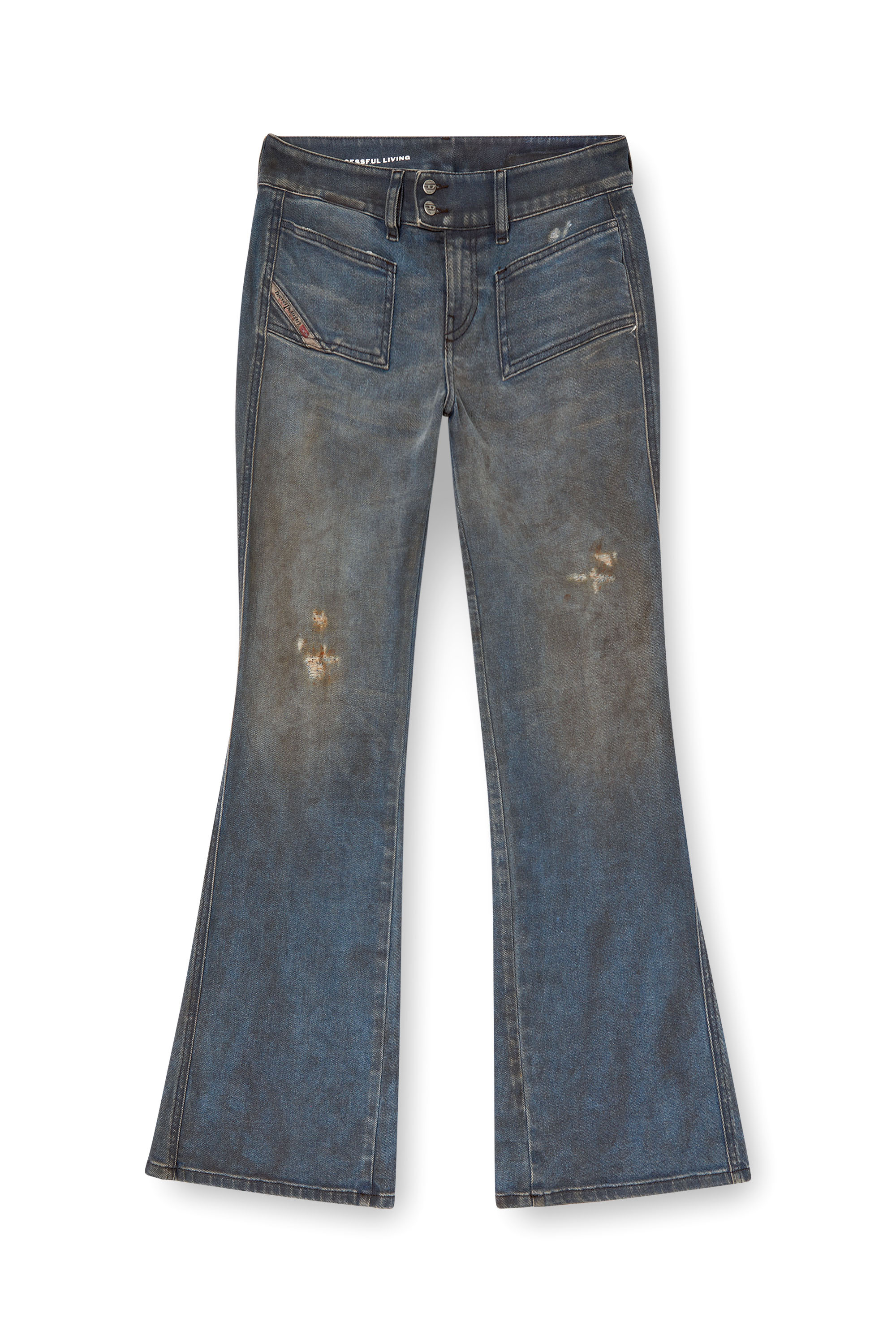 Bootcut Jeans D-Hush 09L25, ミディアムブルー Diesel - Female's Bootcut Jeans D-Hush 09L25, ミディアムブルー - 2
