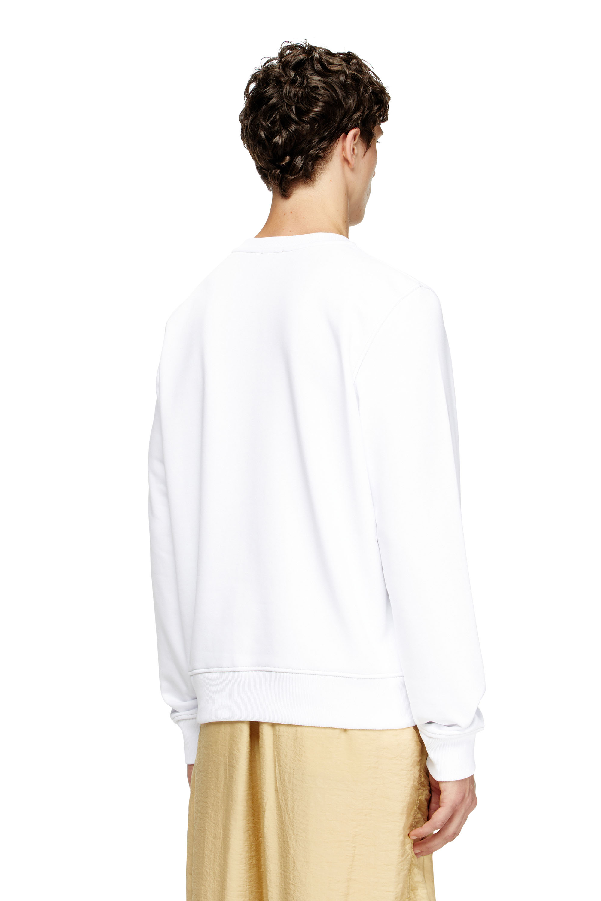 Diesel - S-GINN-T1, Male's Sweatshirt with embroidered phoenix in ホワイト - 4
