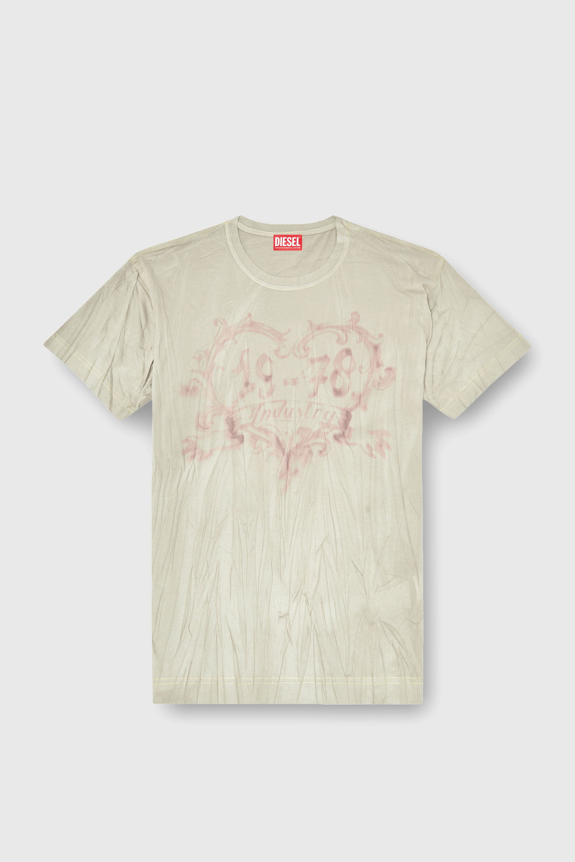 Diesel - T-NORMY-AA4, Female's Tシャツ in ベージュ/ピンク - 2
