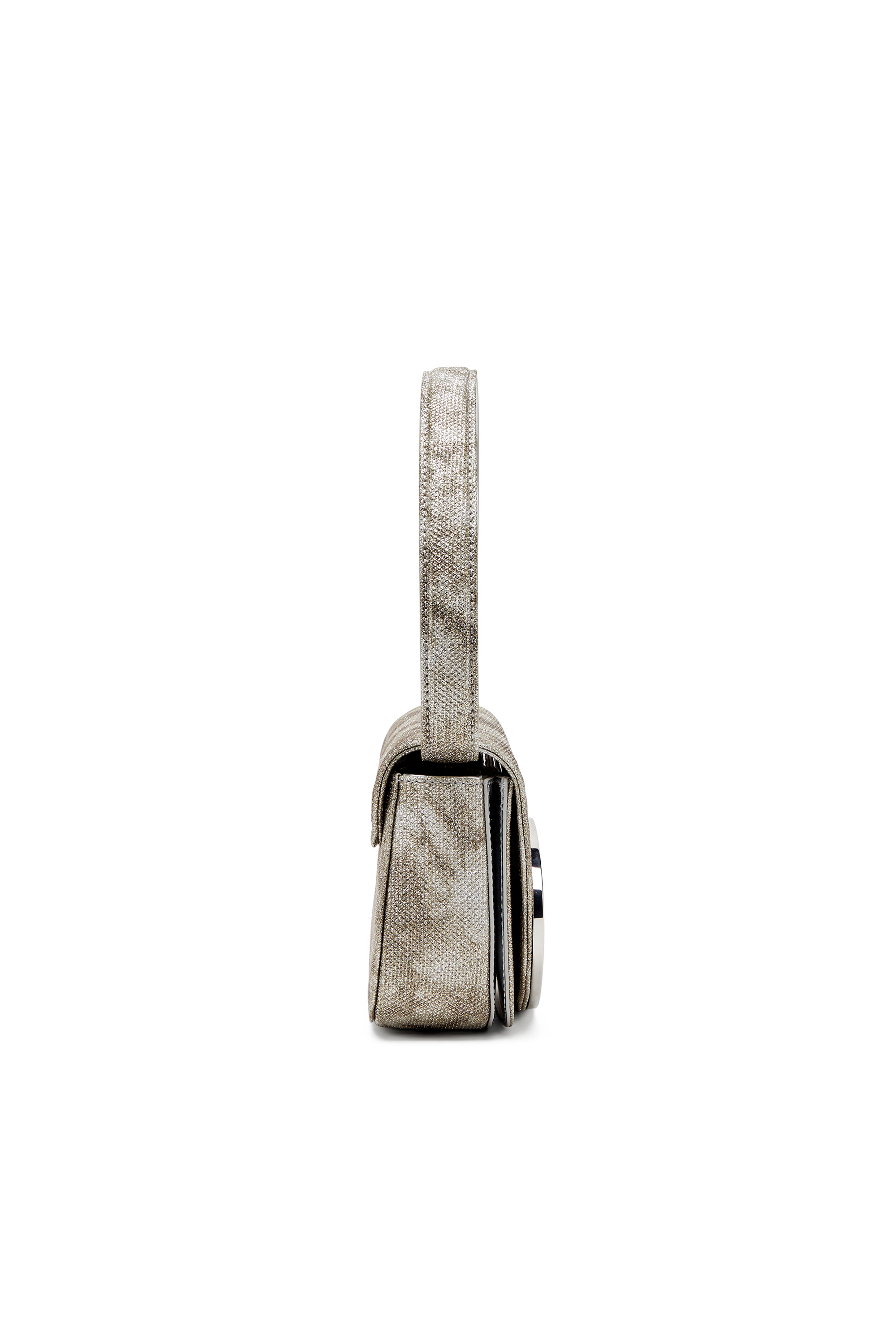 Diesel - 1DR, Female's 1DR-Iconic shoulder bag in shimmer fabric in ミリタリーグリーン - 3