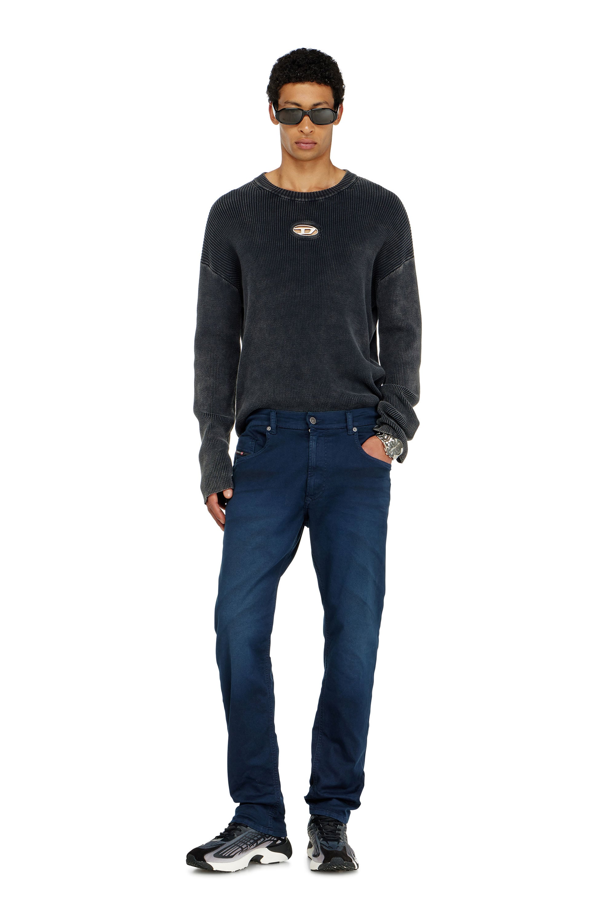 Diesel - Male's Regular 2032 D-Krooley-BW Joggjeans&reg; 0670M, ダークブルー - 1