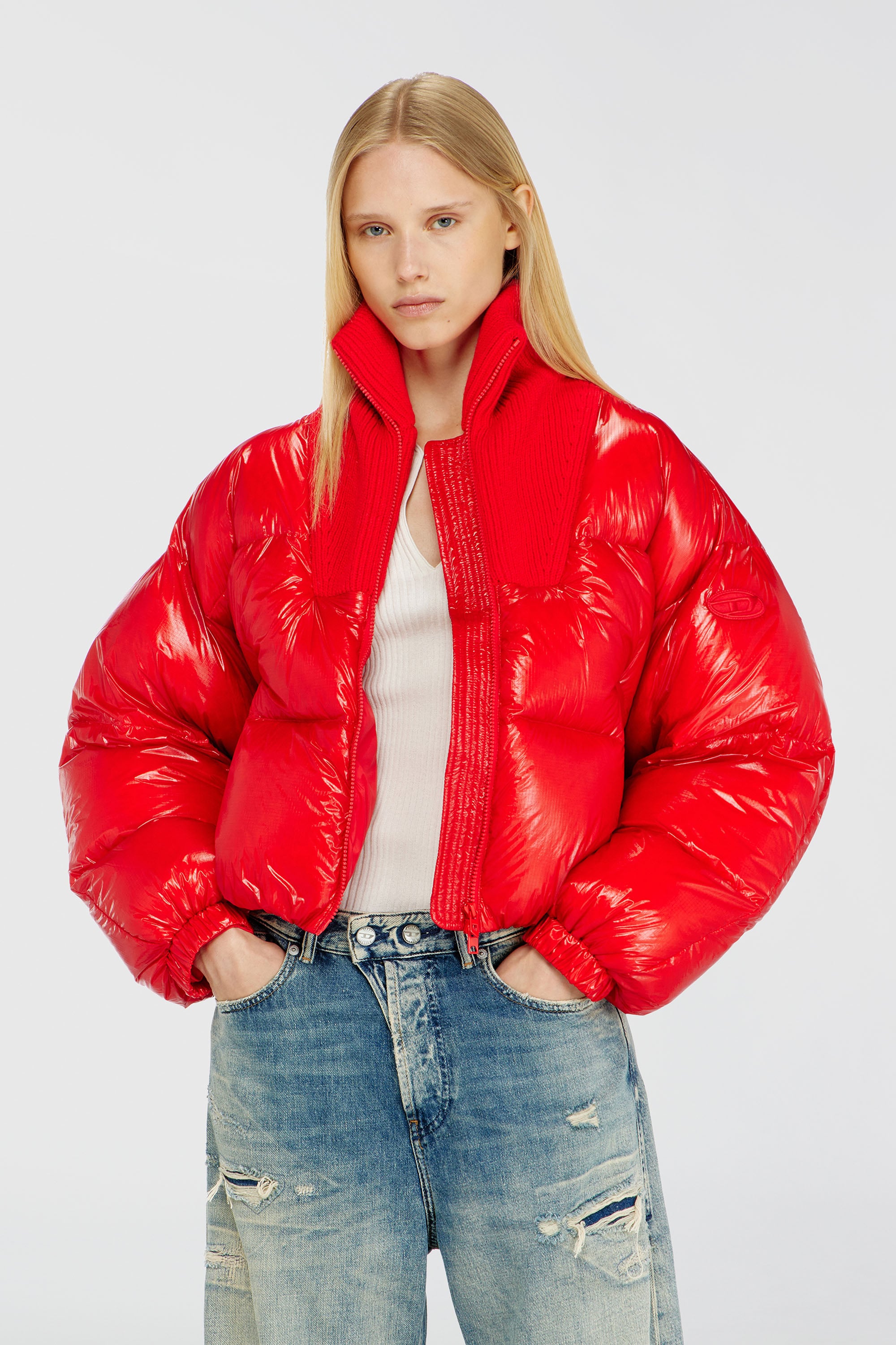 Diesel - W-ARRIOR, Female's ダウンジャケット in レッド - 1