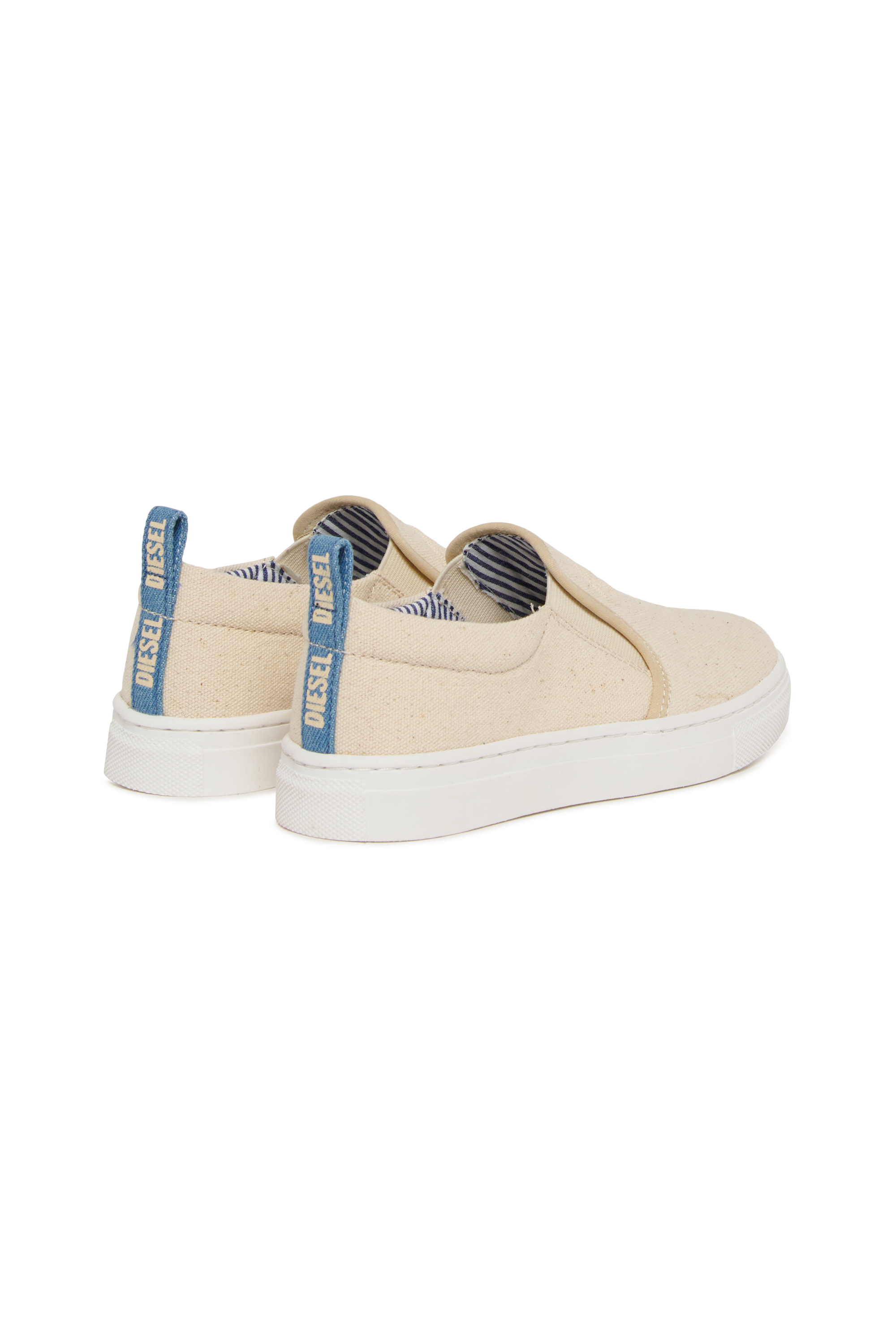 Diesel - S-SLIPGAB, Unisex's S-SLIPGAB-Slip-on sneakers in cotton in ベージュ - 3
