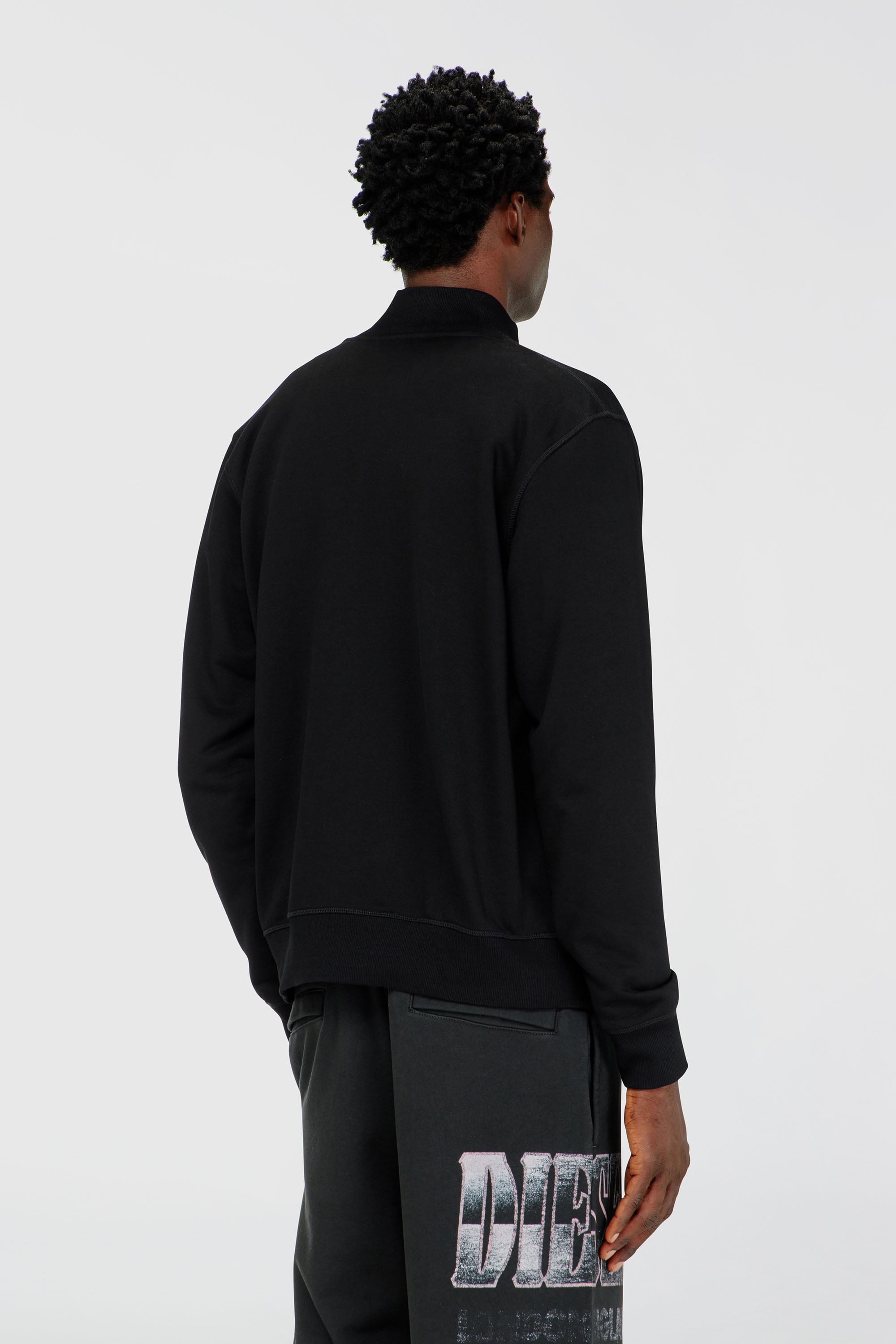 Diesel - S-LOCK-MET, Male's ジップアップスウェット in ブラック - 4