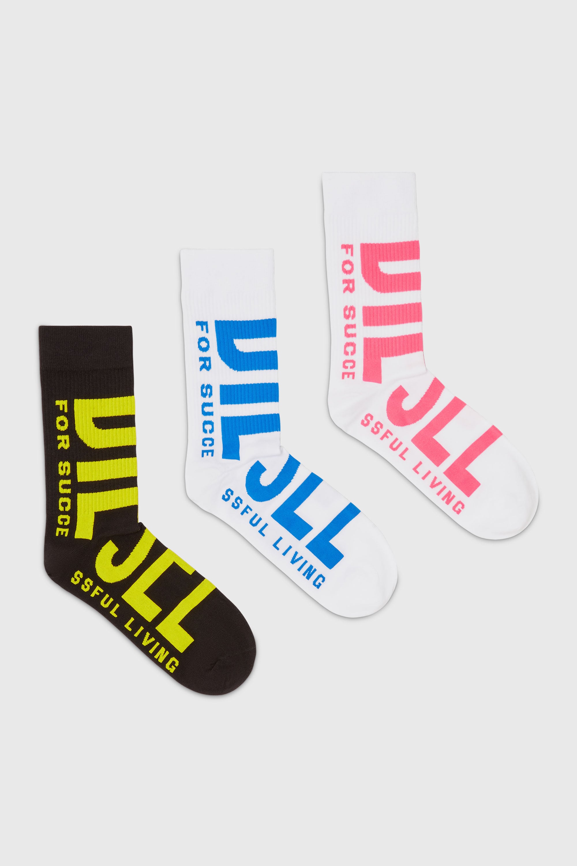 Diesel - SKM-RAY-THREEPACK, Male's ソックス 3枚パック in マルチカラー - 1