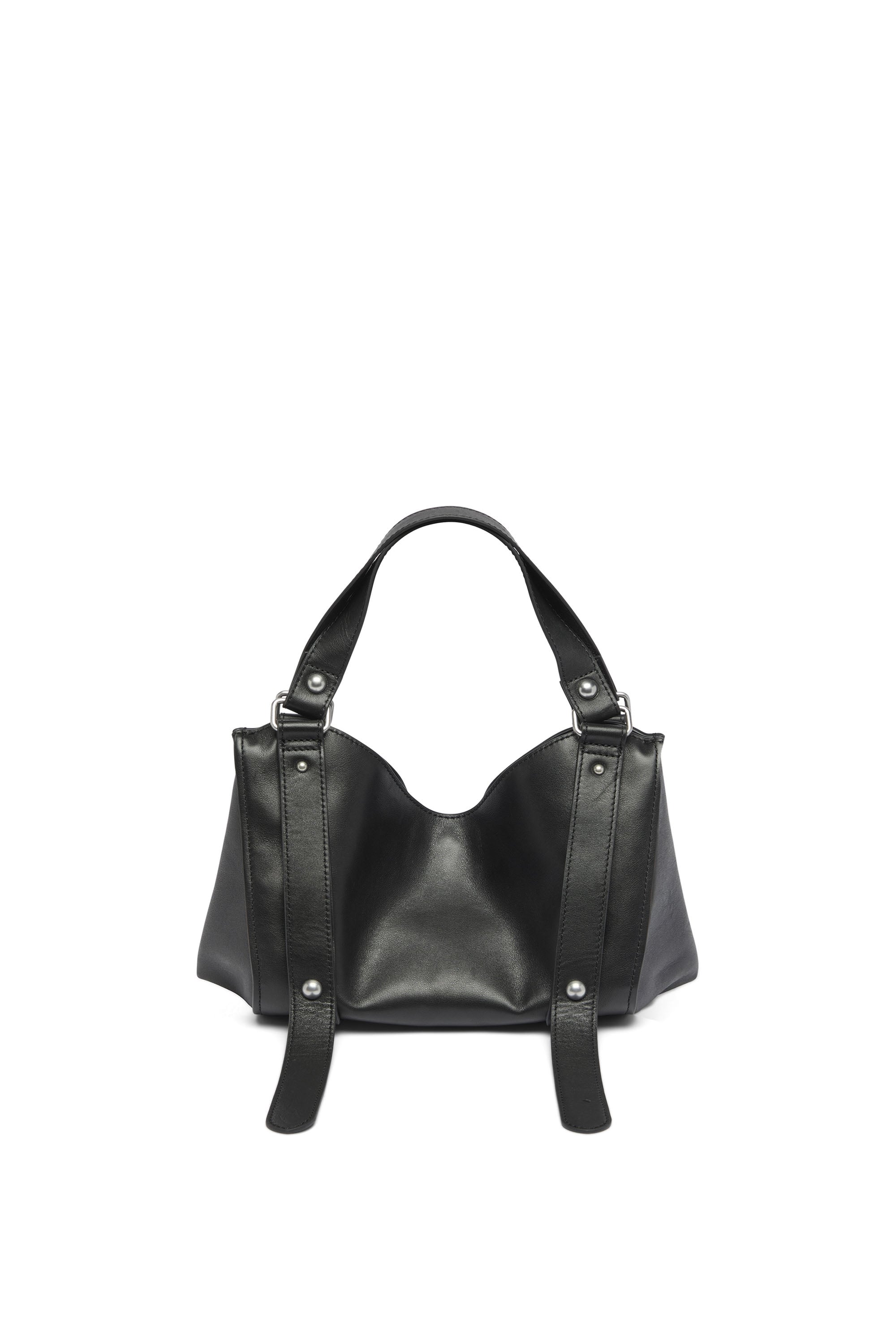 Diesel - D-ONE TOPHANDLE S, Female's D-One-Small top-handle bag in treated leather in ブラック - 3