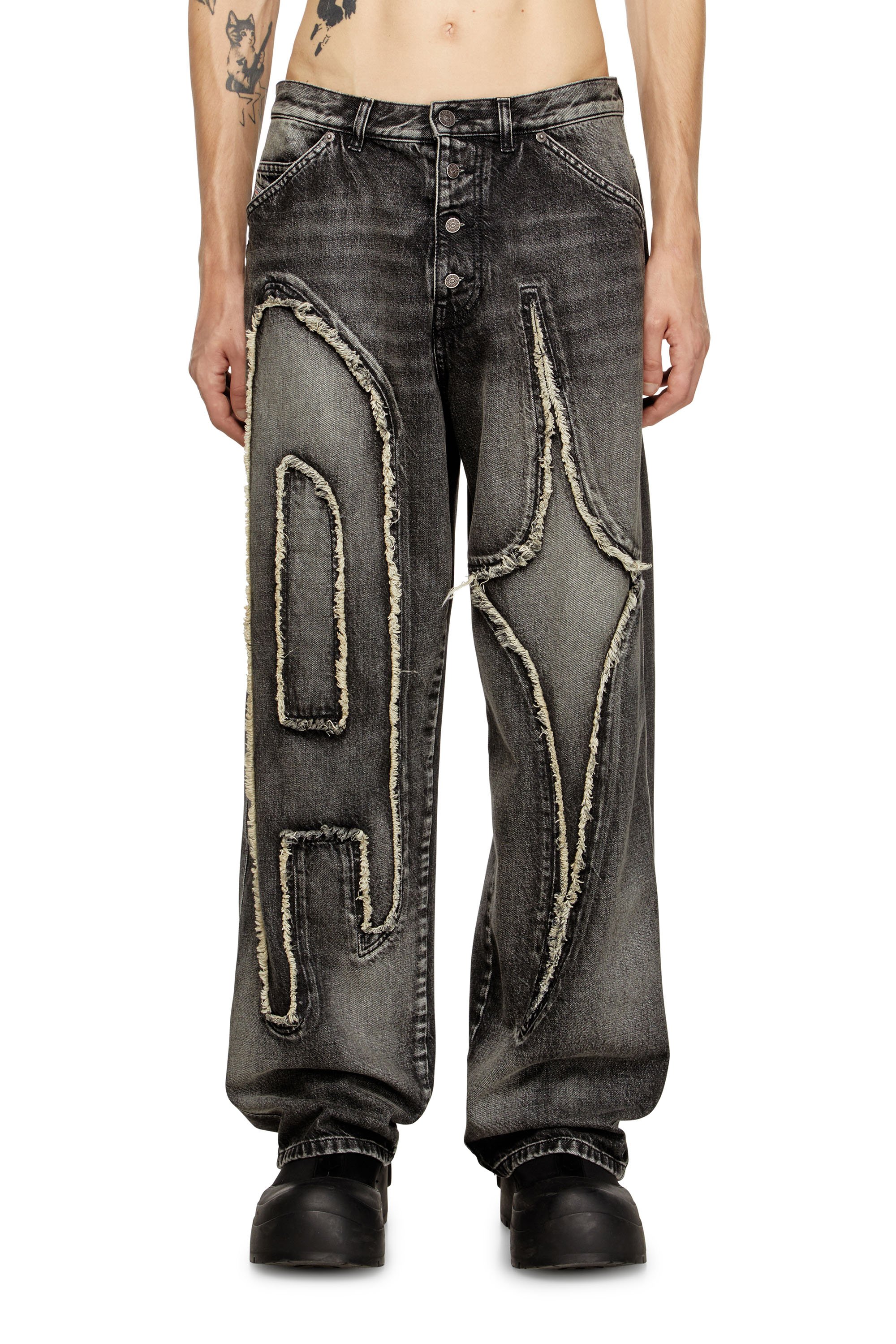Diesel - Unisex's Straight Jeans D-ThugClub 0BEBT, ブラック/ダークグレー - 1