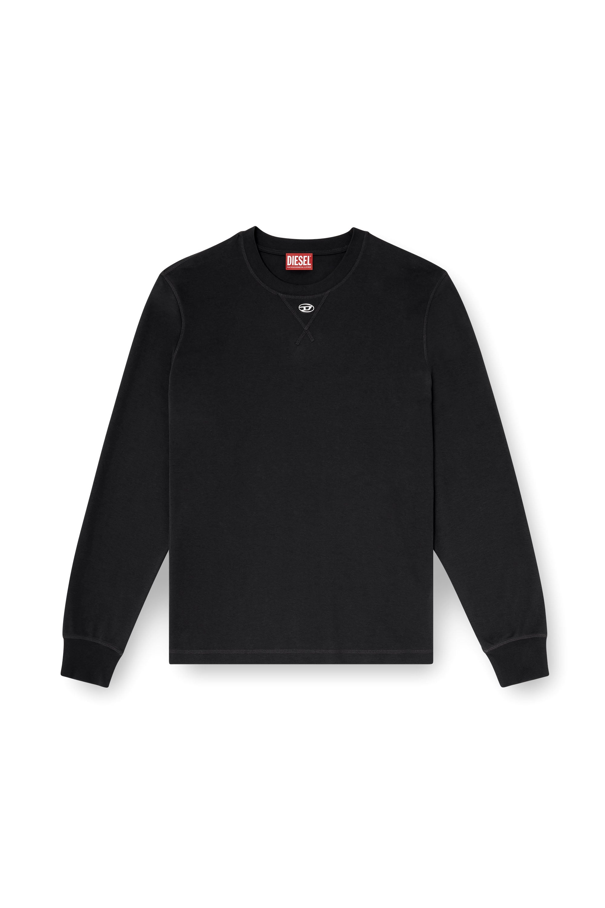 Diesel - T-MADJUST-LS-TR, Male's 長袖Tシャツ in ダークグレー - 3