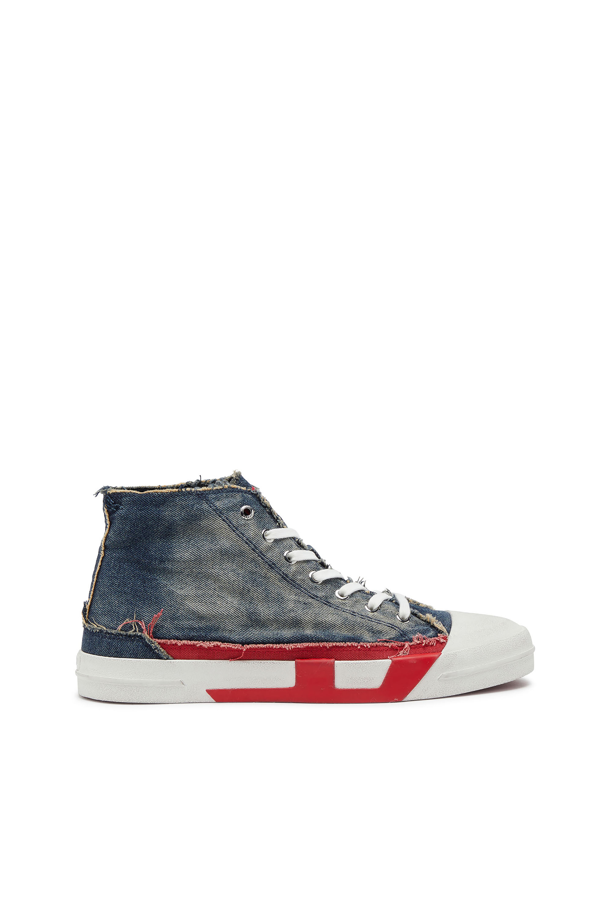 Diesel - S-D-VERSE MID II, Male's ミッドカットスニーカー in ブルー/レッド - 1