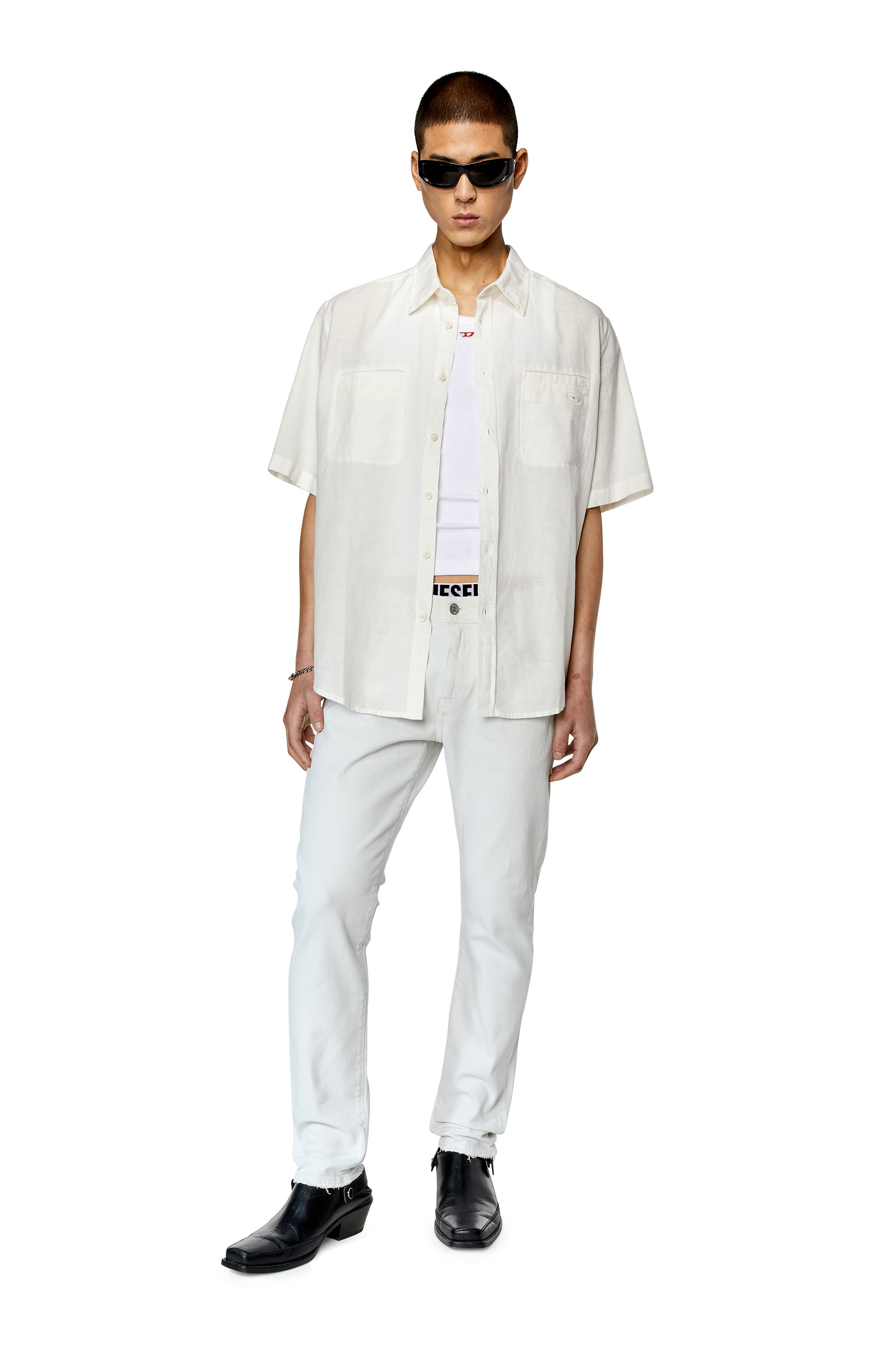 Diesel - Male's Slim Jeans 2019 D-Strukt 09F26, ホワイト - 1