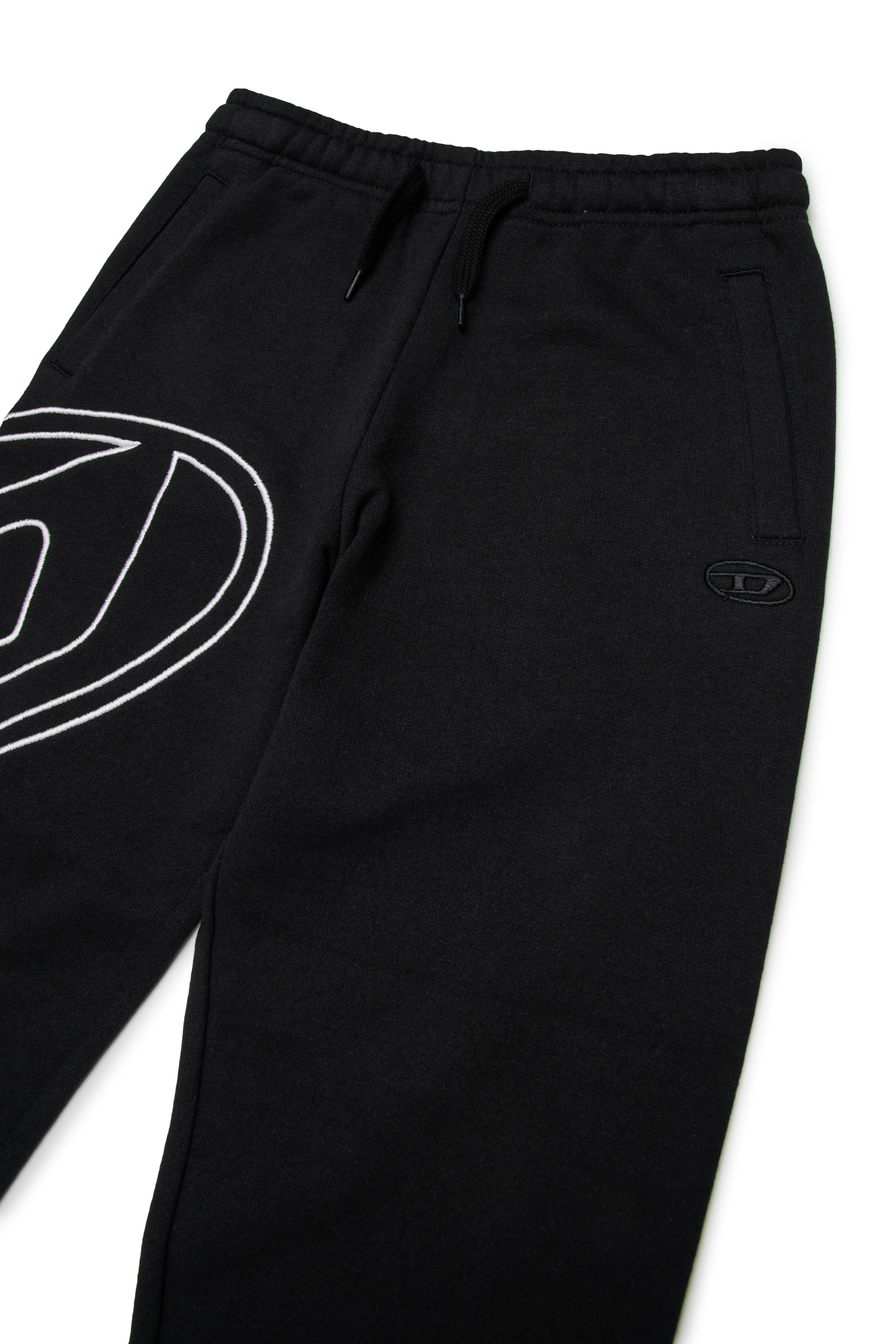 Diesel - PMARKYMEGOVALD, Male's Sweatpants with mega Oval D embroidery in ブラック - 3