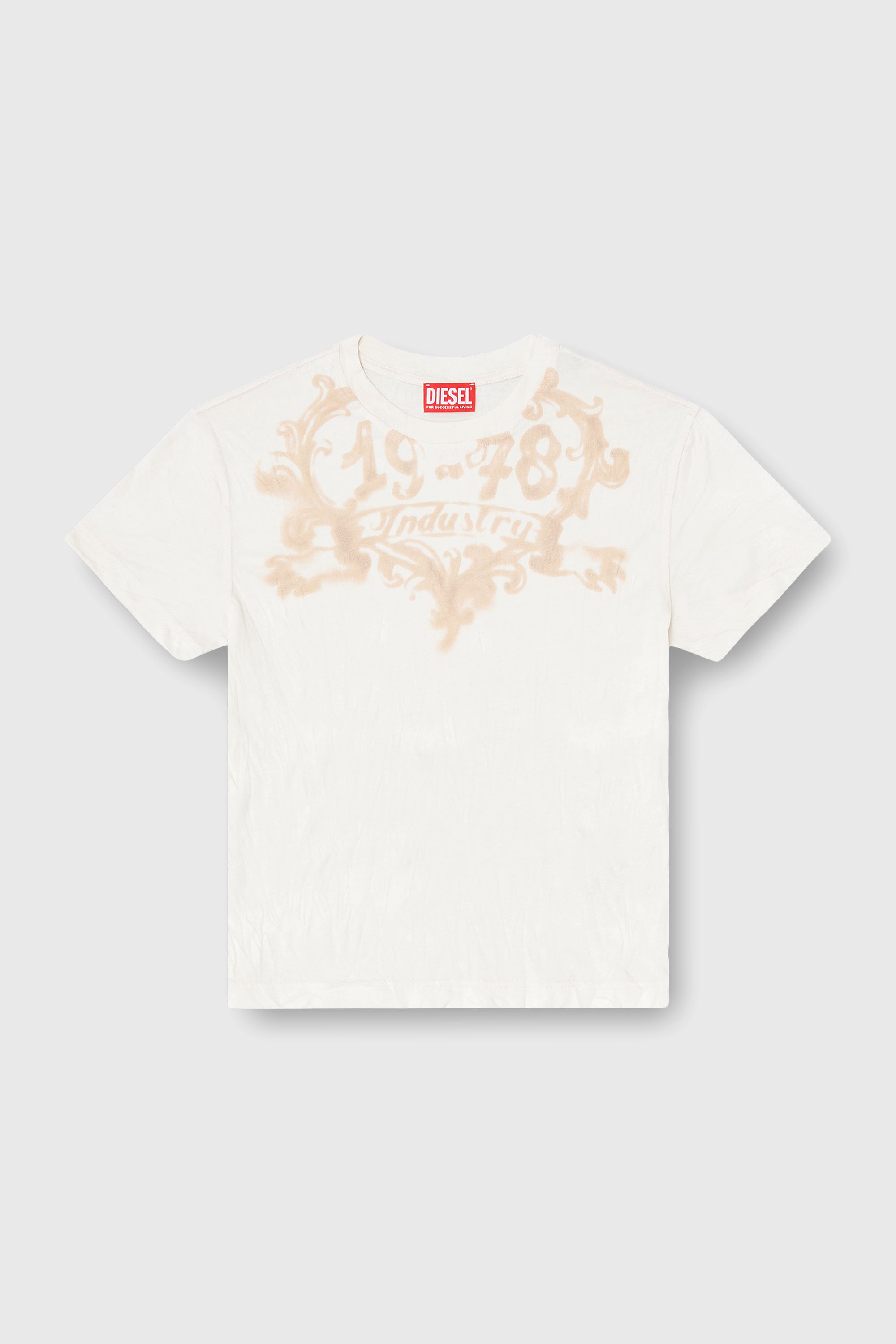 Diesel - T-ILA-AA5, Female's Tシャツ in ホワイト/ピンク - 2