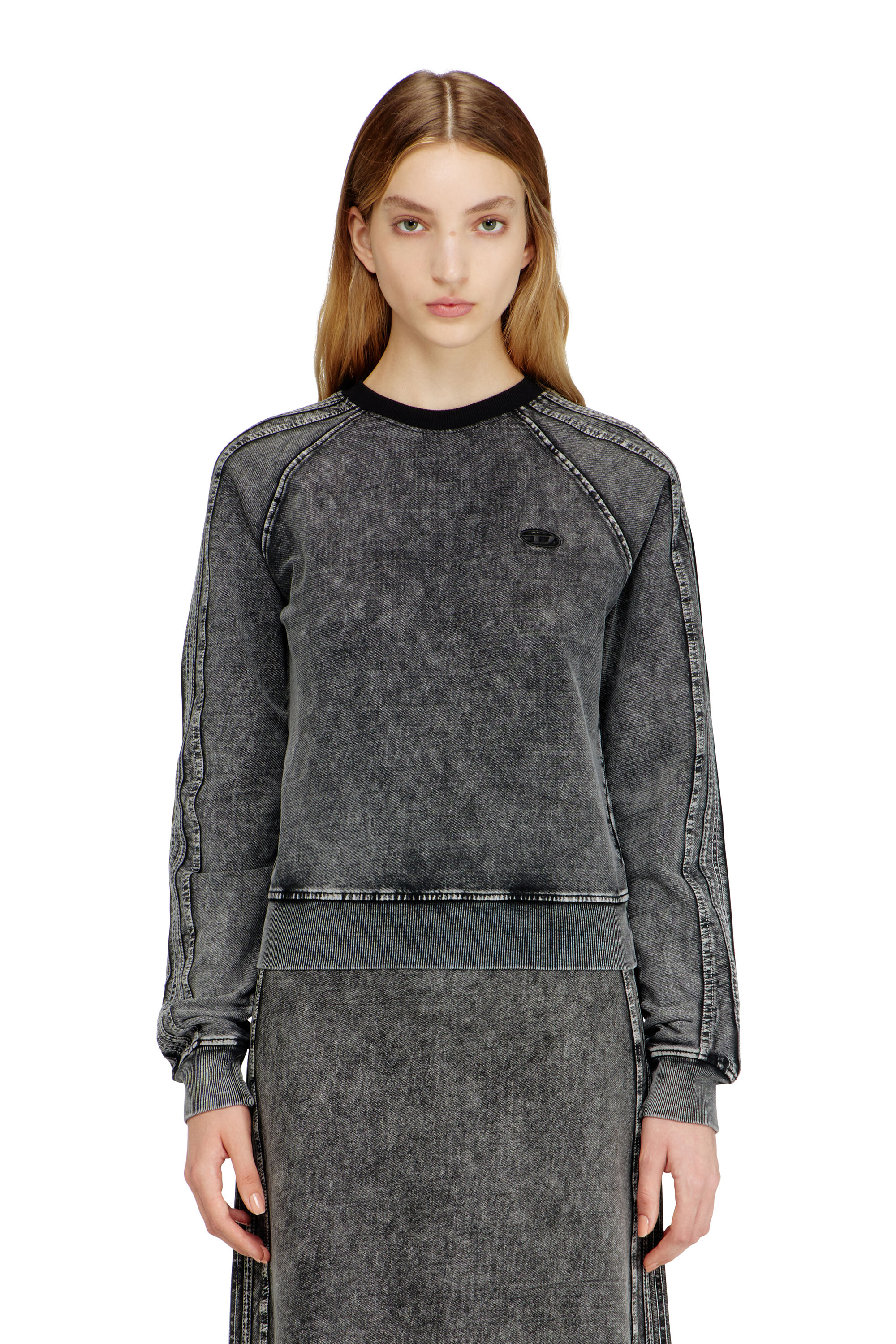 Diesel - F-ALPY, Female's プルオーバースウェット in ダークグレー - 3
