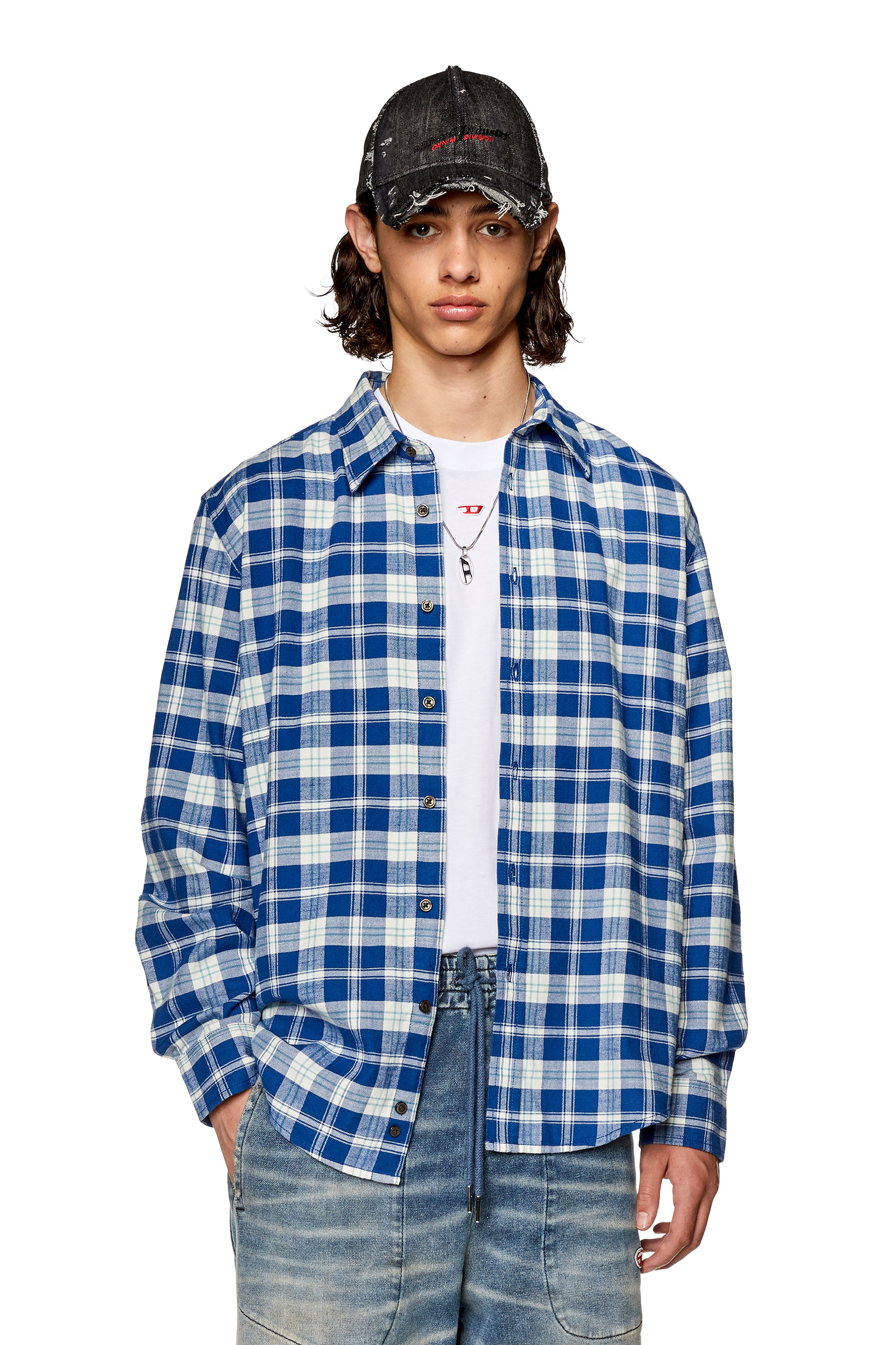 Diesel - S-UMBE-CHECK-NW, ブルー/ホワイト - Image 1