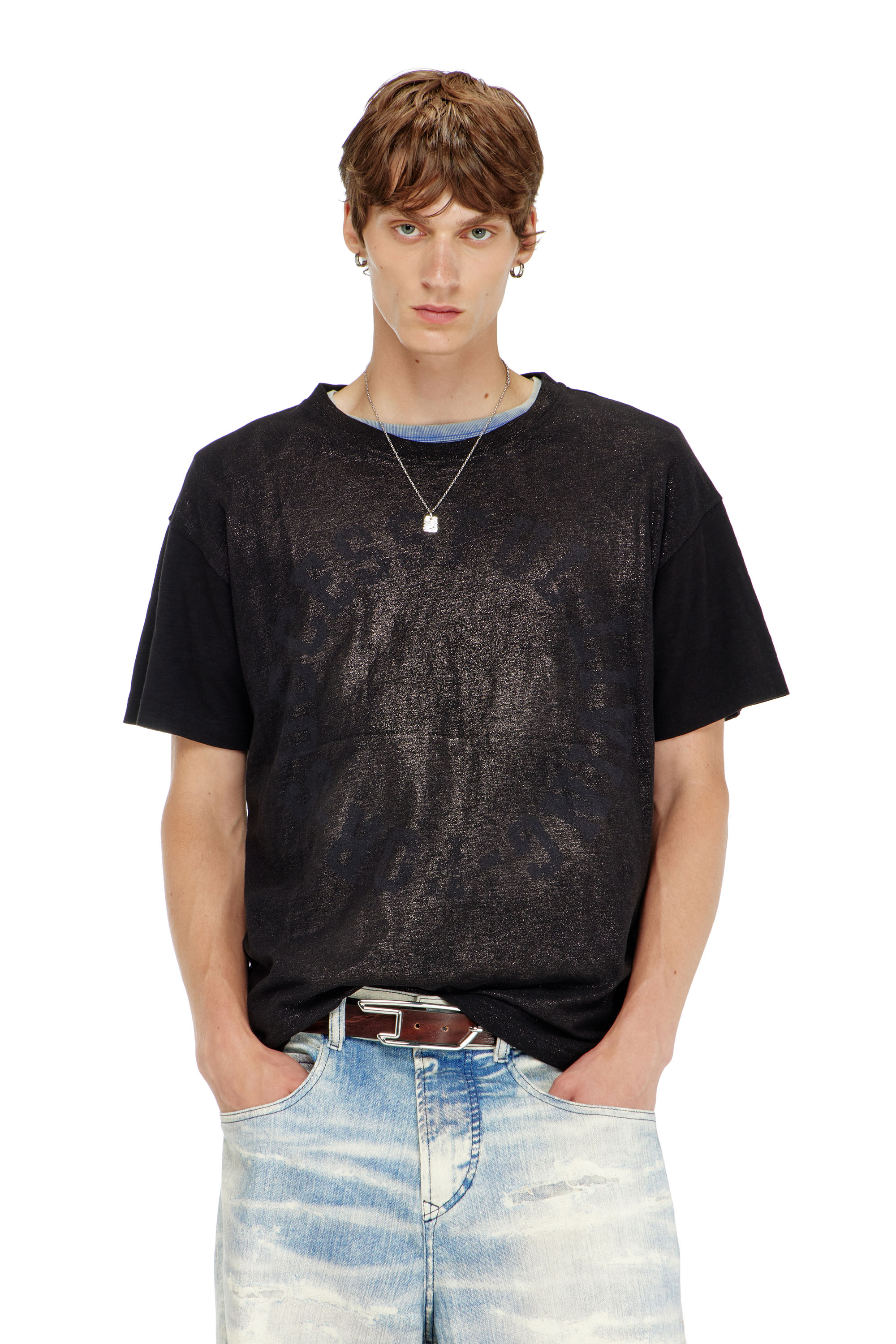 Diesel - T-NORM-AA2, Male's Tシャツ in ブラック - 1