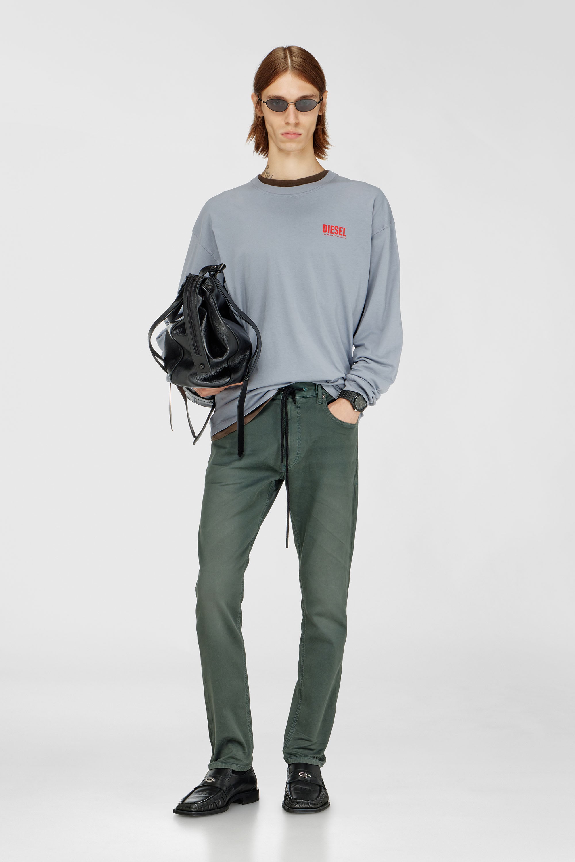Diesel - Male's Regular 2032 D-Krooley Joggjeans&reg; 0670M, グレー - 1