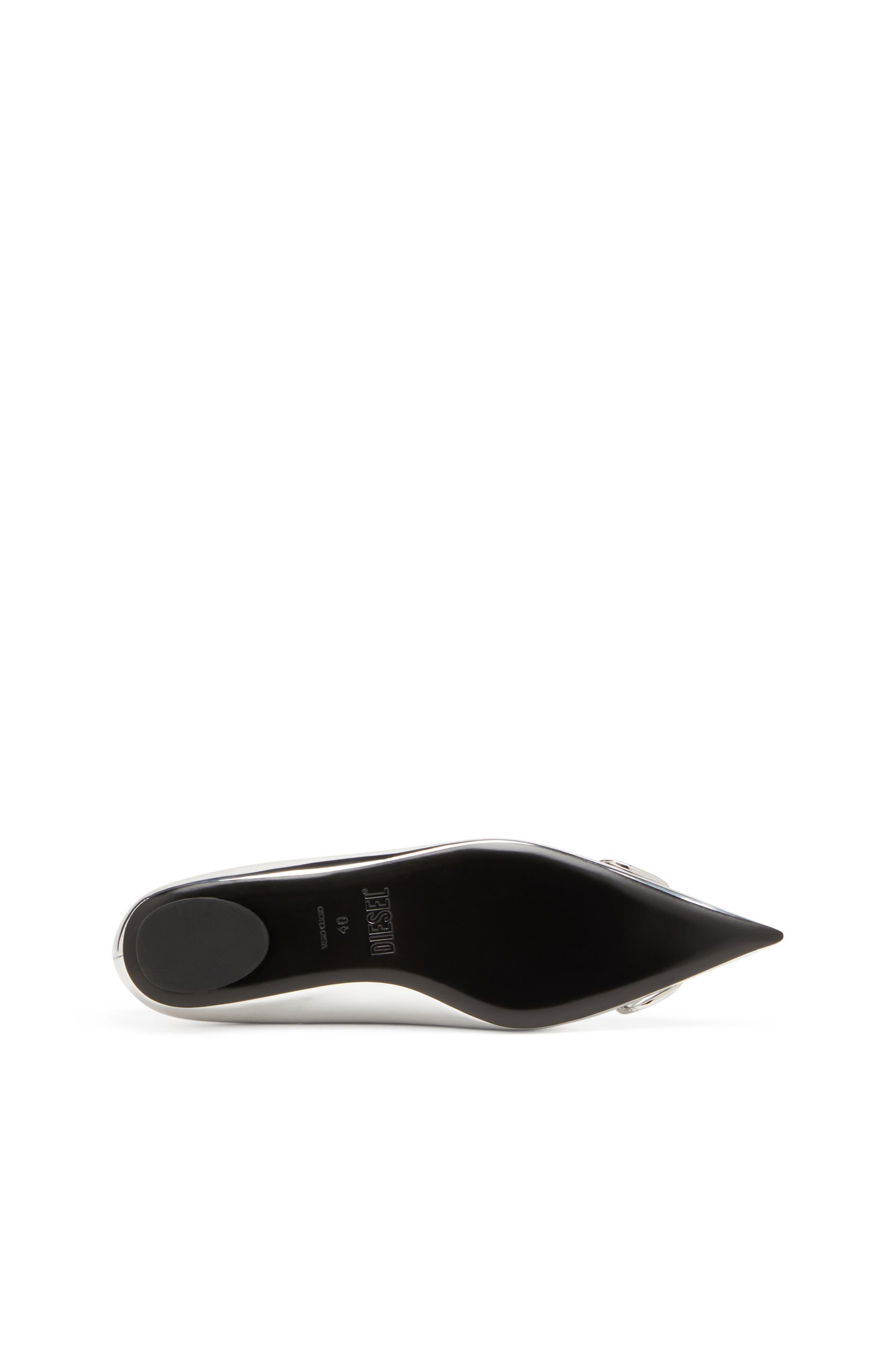 Diesel - D-VENUS BAL, Female's D-Venus-Ballerina flats with mirror finish in シルバー - 4