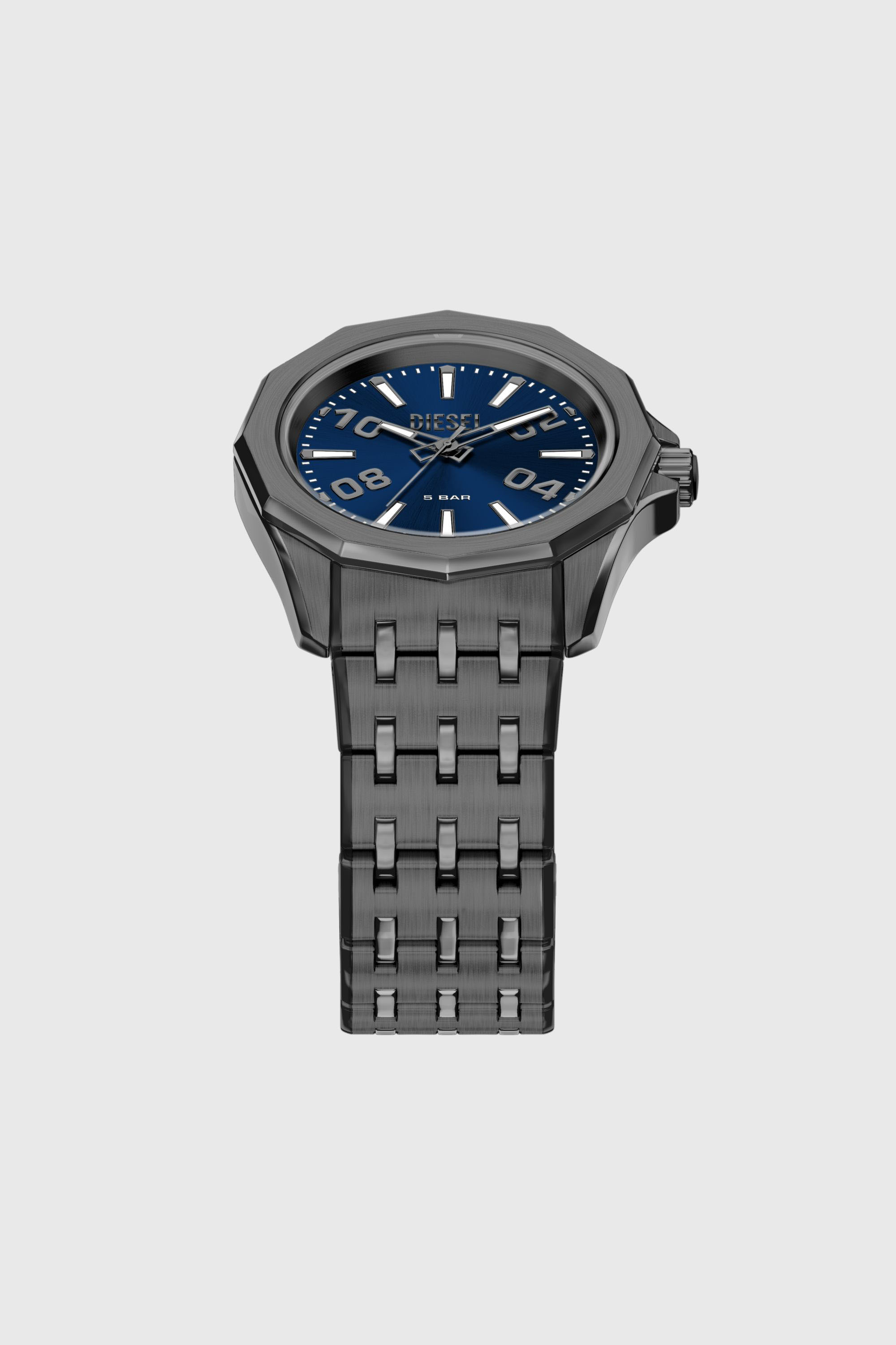 Diesel - DZ2238 WATCH, Male's Stinger gunmetal stainless steel watch in ダークグレー - 4
