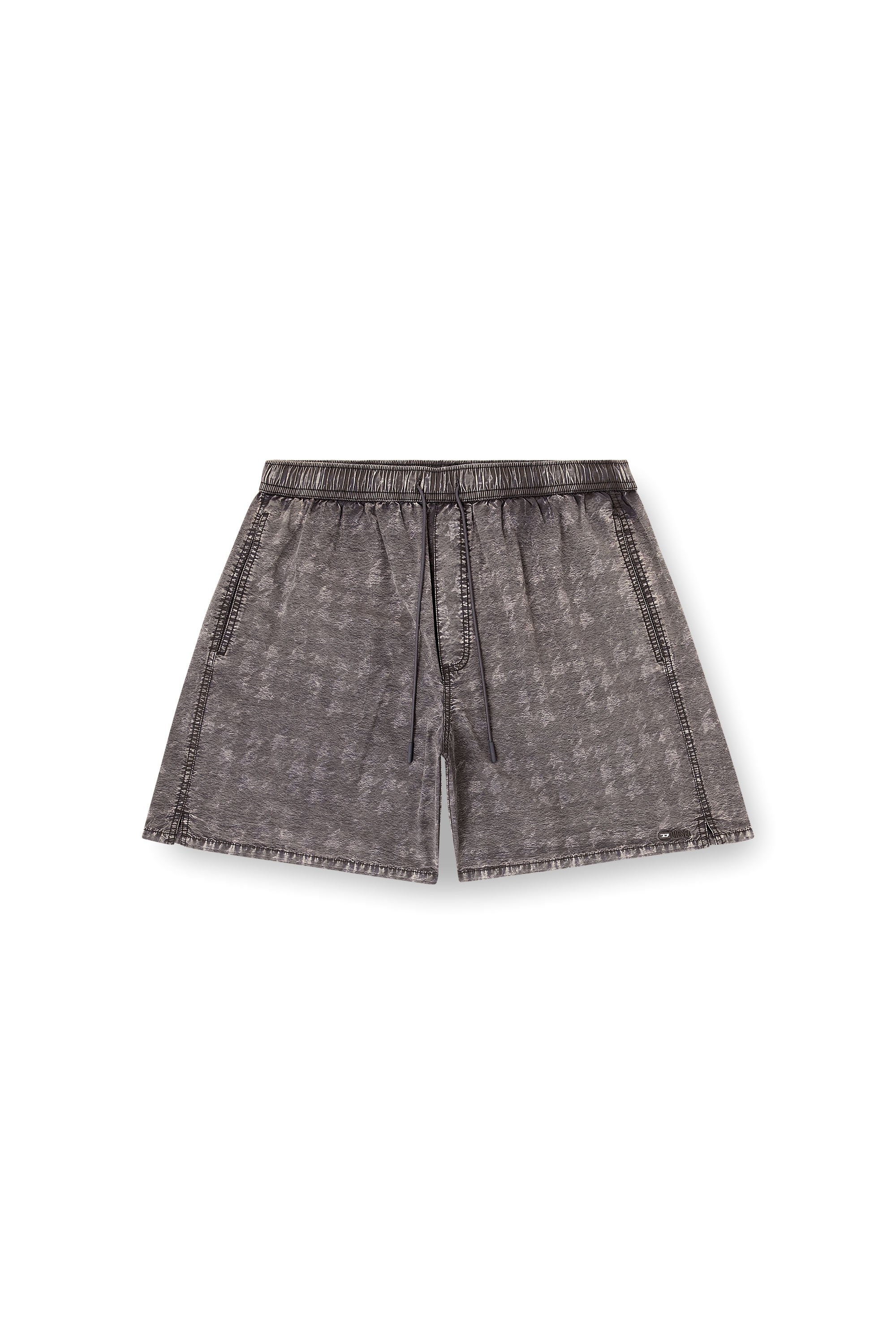 Diesel - CONOR-43-DNM, Male's Swim shorts with faded houndstooth pattern in グレー - 4