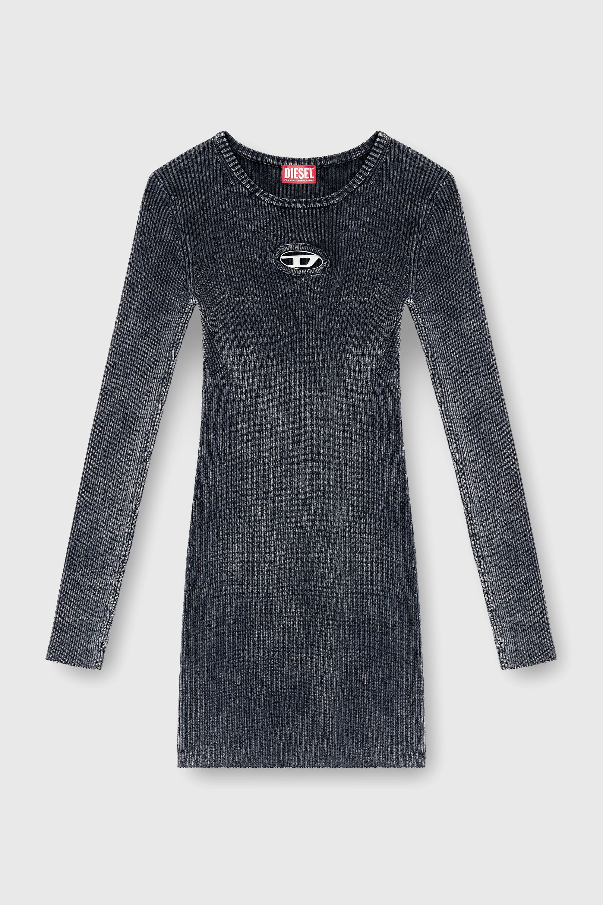 Diesel - M-ANCHORAGE-LS, Female's ニットドレス in ダークグレー - 2