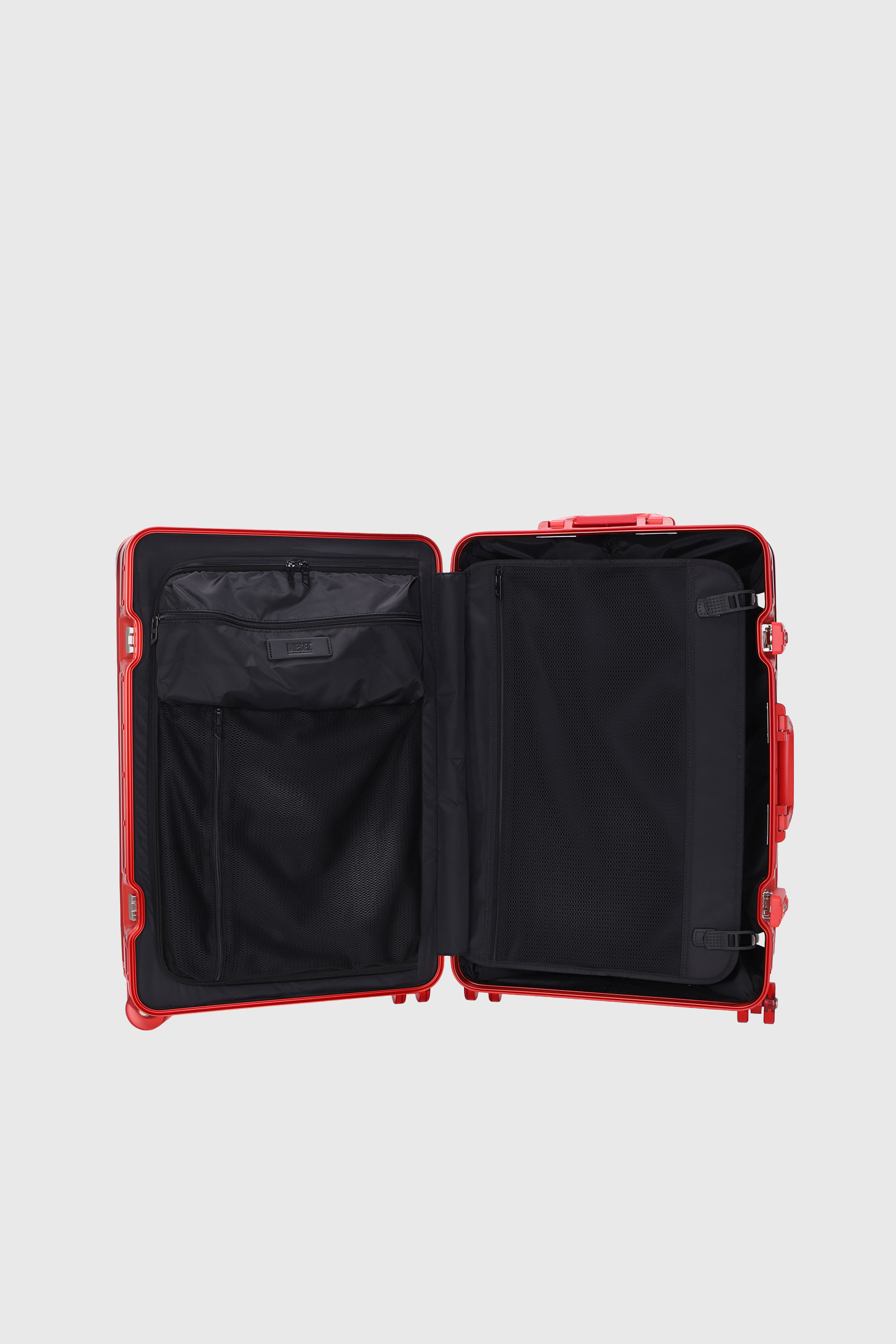 Diesel - DIESEL ALUMINUM TROLLEY- DSL002, Unisex's Aluminum suitcase size M in レッド - 4