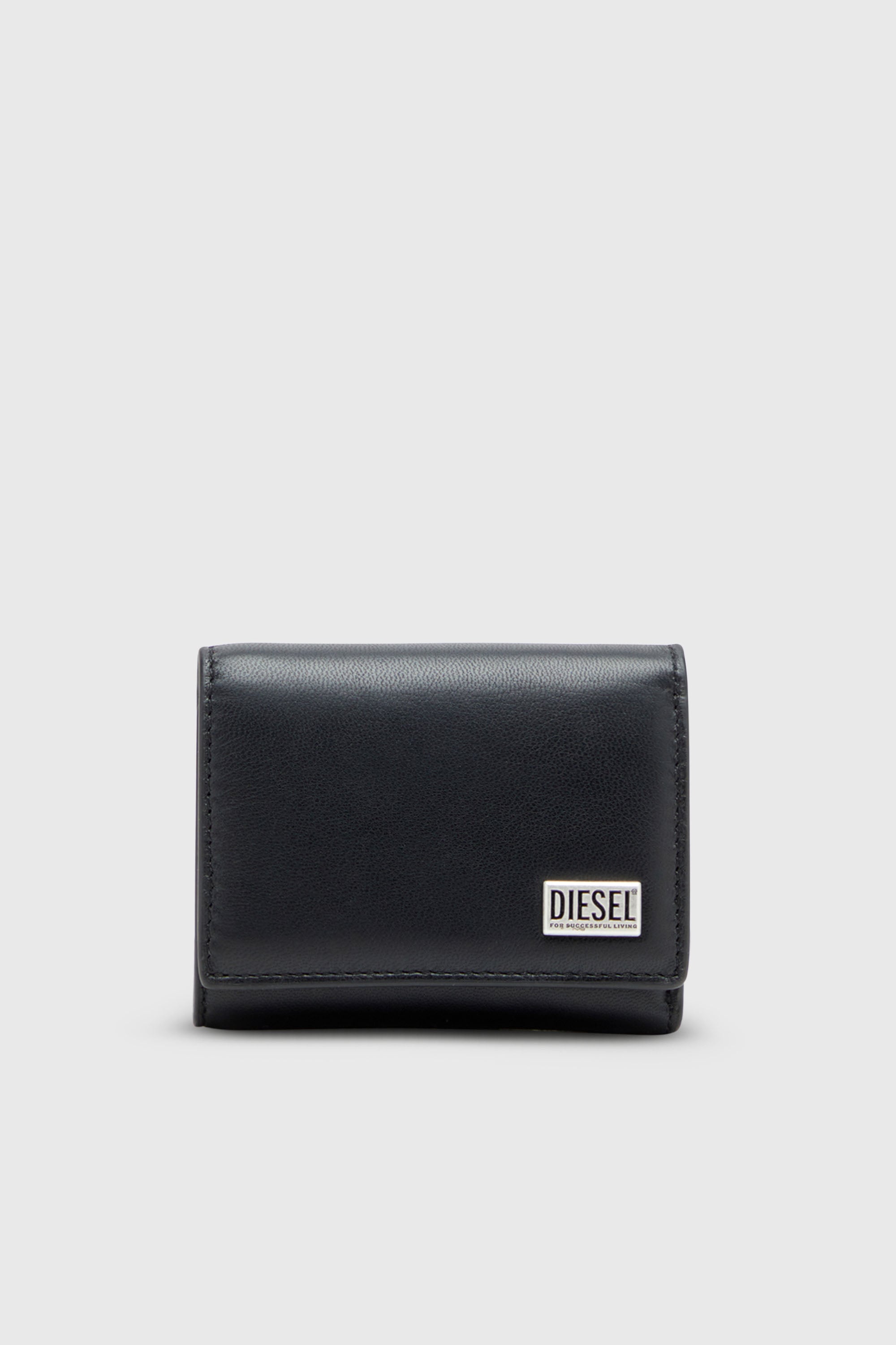 Diesel - BISCOTTO TRI FOLD COIN 3D, Male's 三つ折りウォレット in ブラック - 1