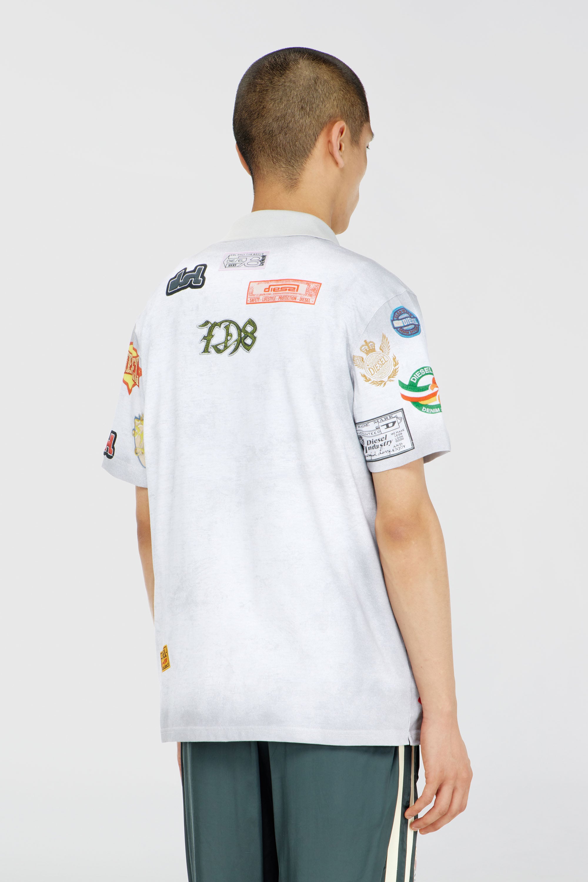 Diesel - T-REJUST-PATCHES, Male's ポロシャツ in ホワイト - 4