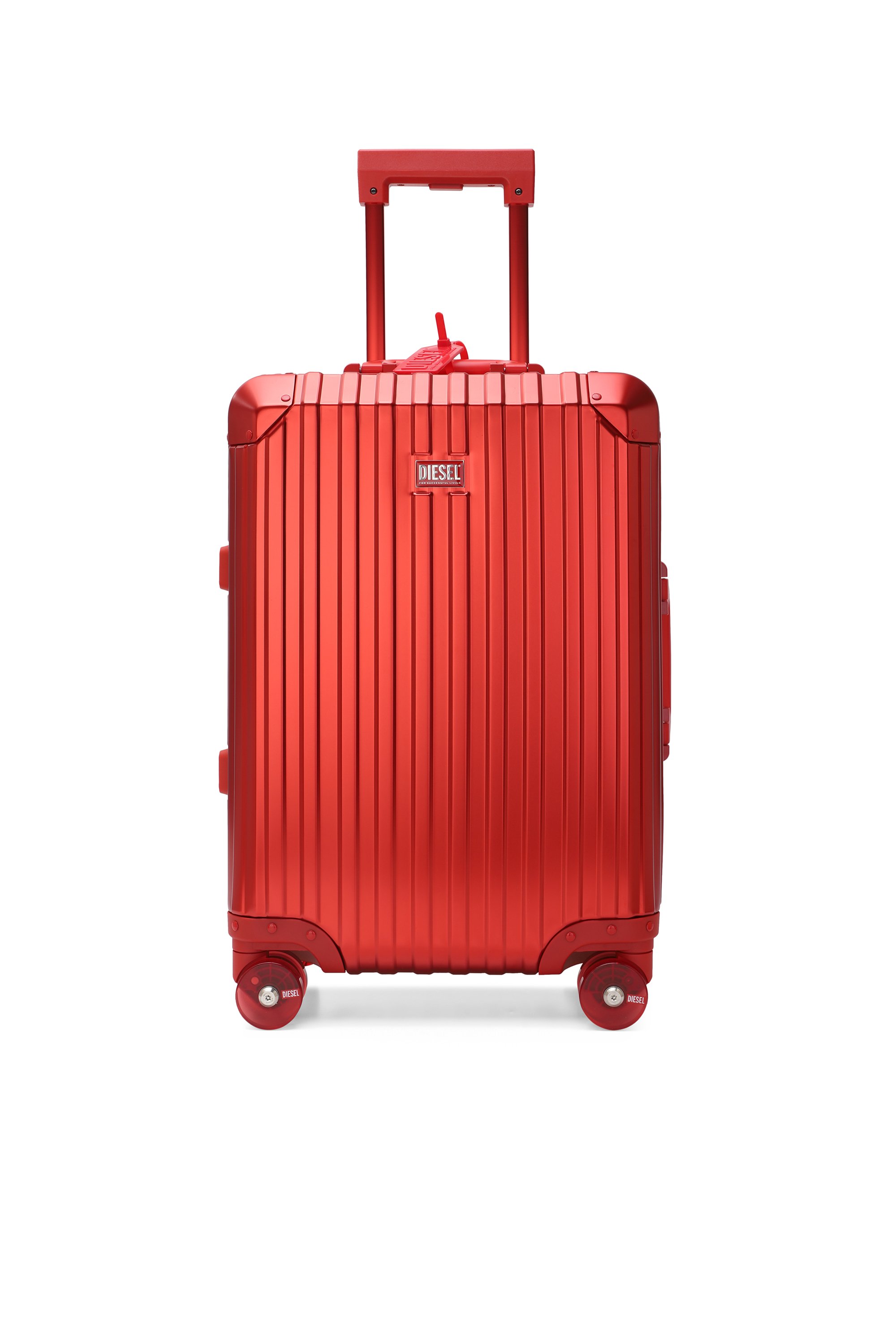 Diesel - DIESEL ALUMINUM TROLLEY- DSL002, Unisex's Aluminum Carry-On Luggage 20" in レッド - 1