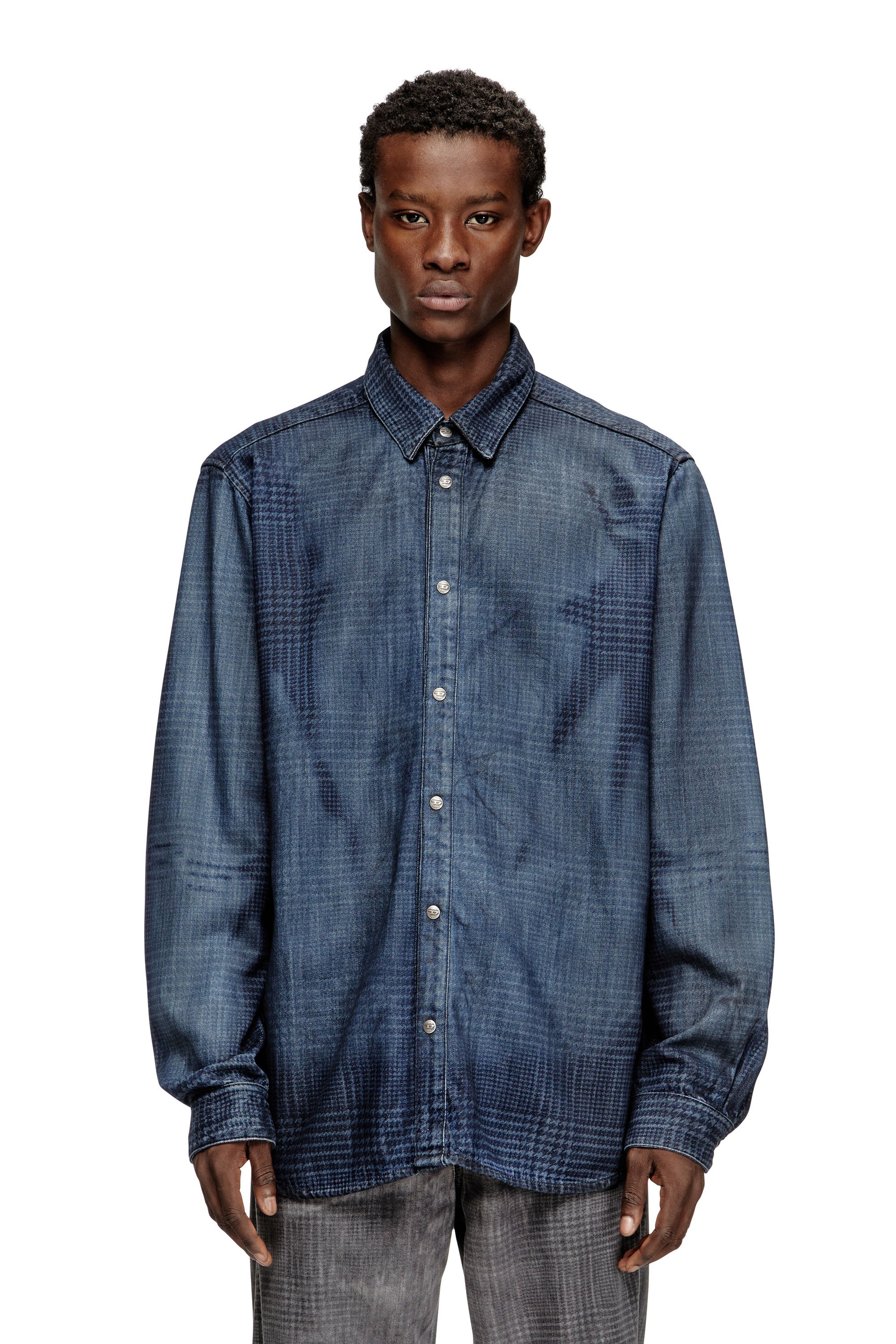 Diesel - D-SIMPLY-S13, Male's デニムシャツ in ブルー - 1