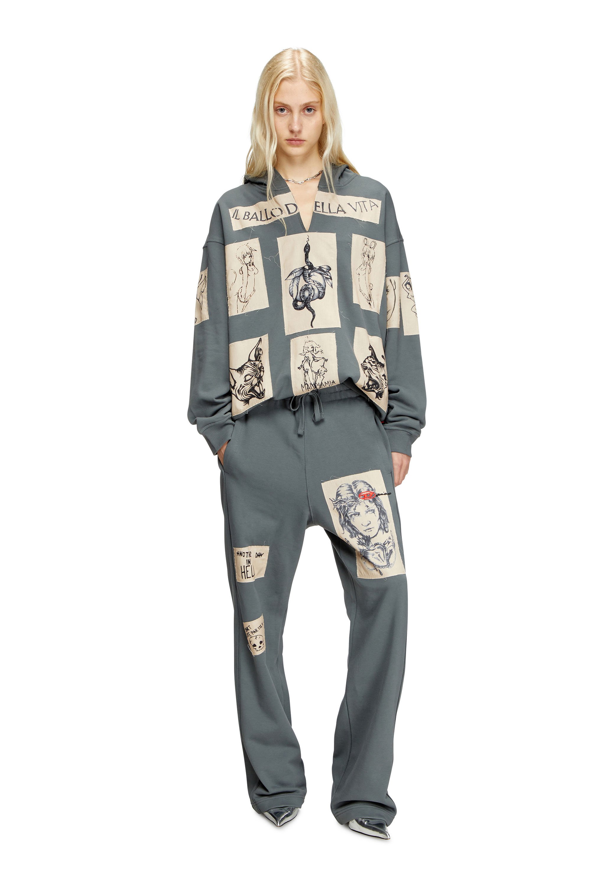 Diesel - S-BOXT-HOOD-DD, Unisex's プルオーバーパーカー in グレー - 6