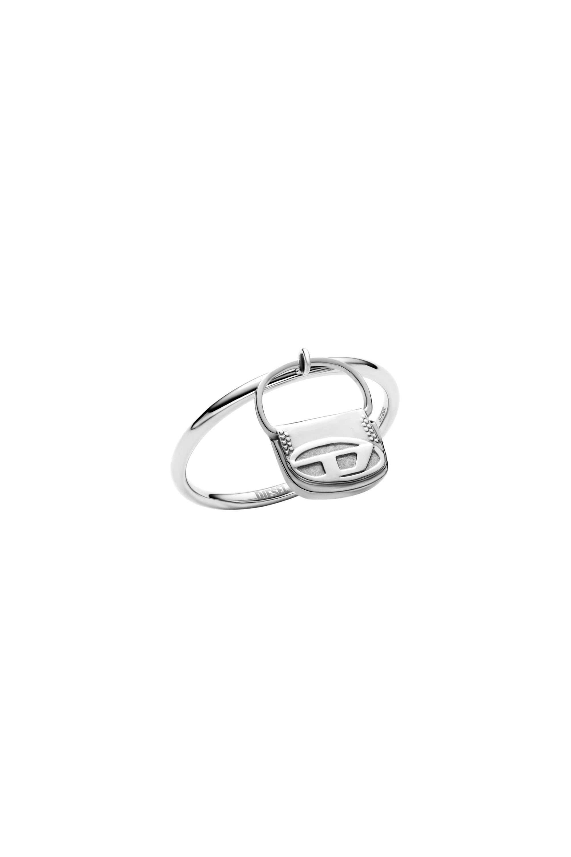 Diesel - DX1619040 JEWELLERY, Unisex's Stainless steel 1dr bag charm ring in シルバー - 1