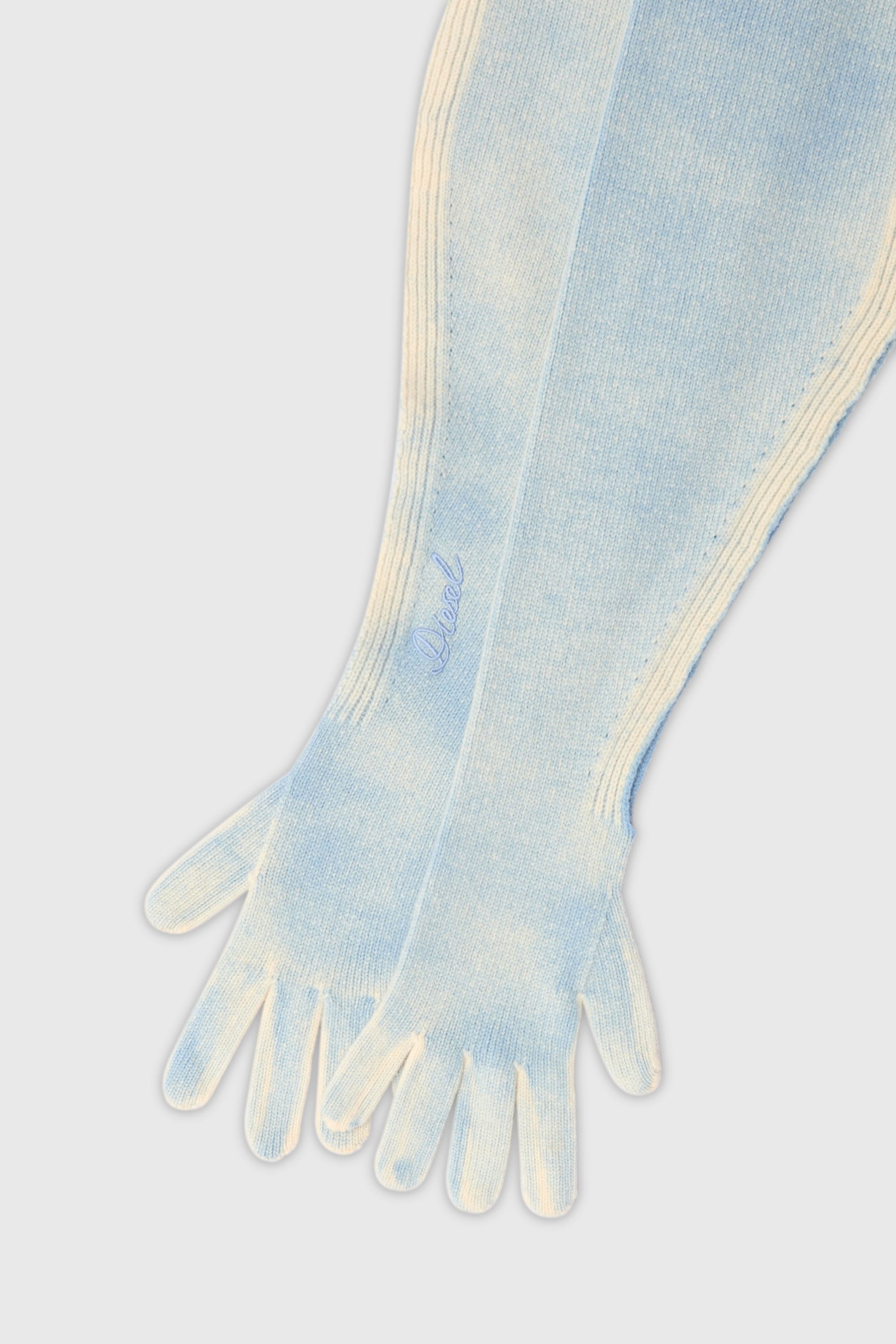 Diesel - K-EVIN, Unisex's Hybrid glove-scarf in two-tone wool in ブルー - 2