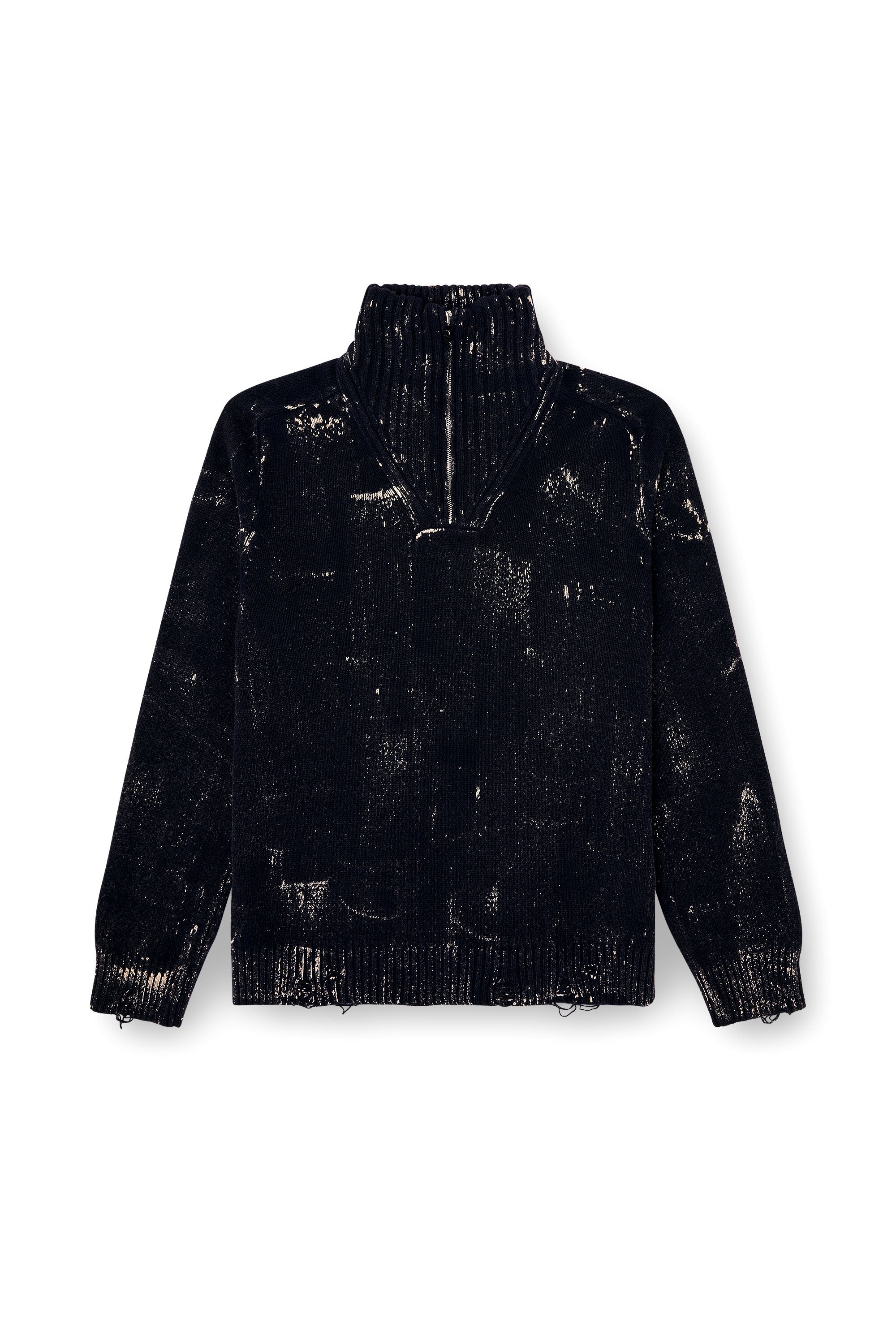 Diesel - K-MAXIME, Male's プルオーバーニット in ブラック/グレー - 3