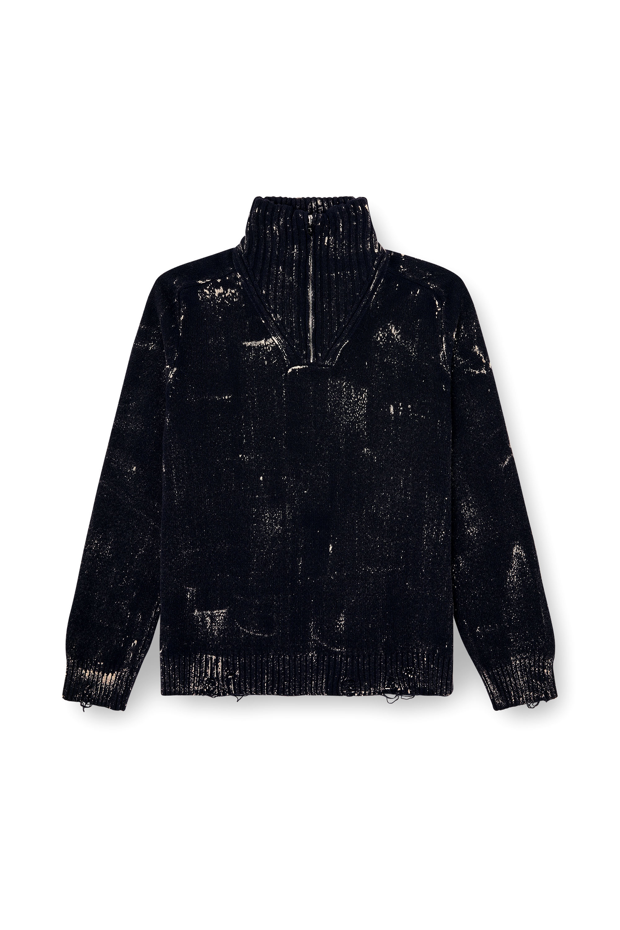 Diesel - K-MAXIME, Male's プルオーバーニット in ブラック/グレー - 2